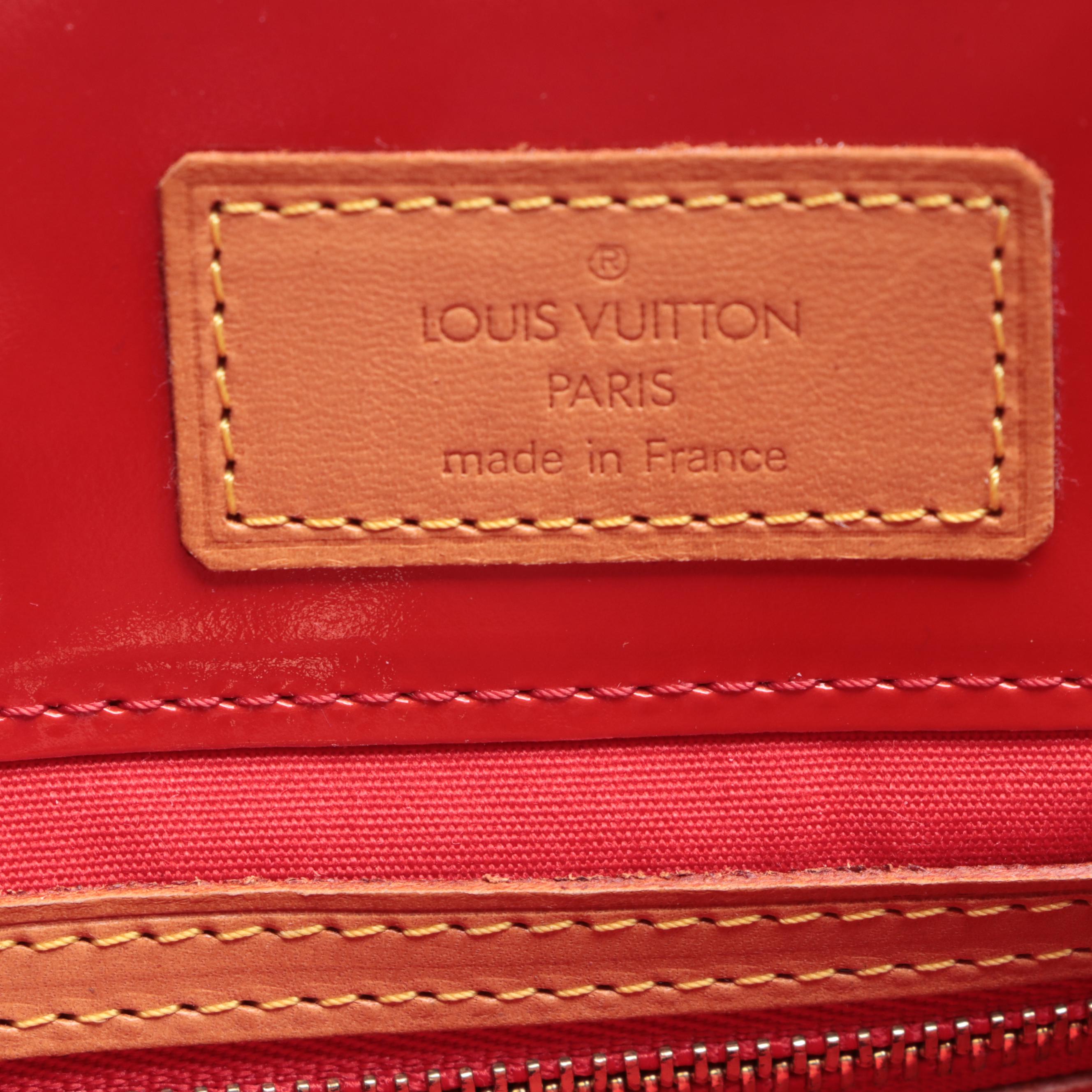 Louis Vuitton Reade PM Handbag in Monogram Vernis and Vachetta Leather