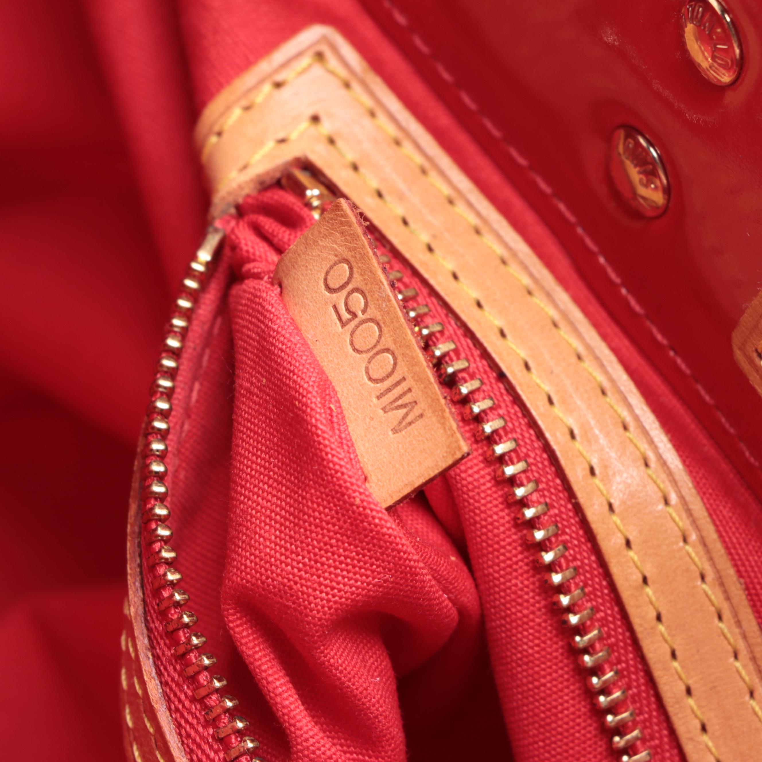 Louis Vuitton Reade PM Handbag in Monogram Vernis and Vachetta Leather