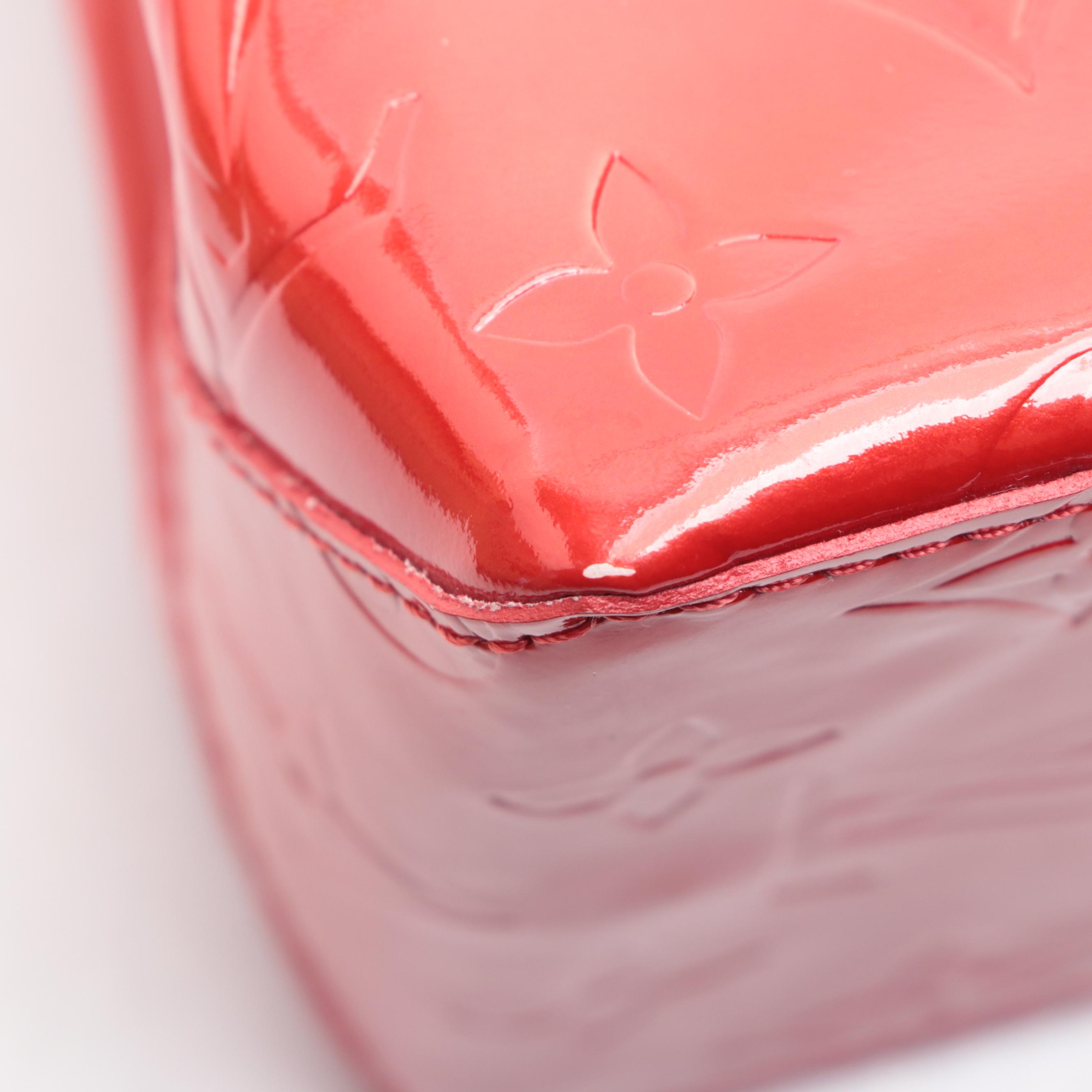 Louis Vuitton Reade PM Handbag in Monogram Vernis and Vachetta Leather