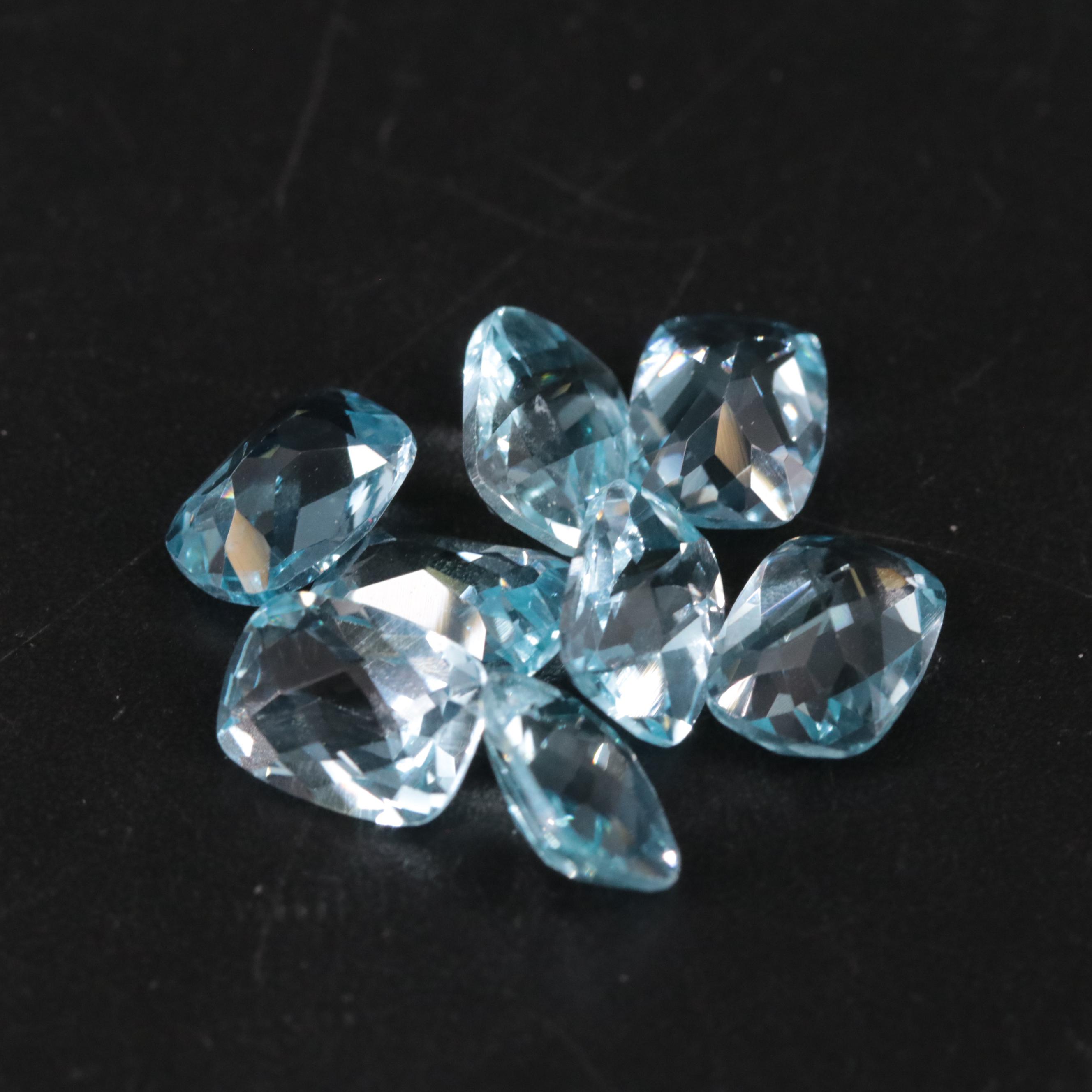 Loose 12.80 CTW Blue Topaz Lot