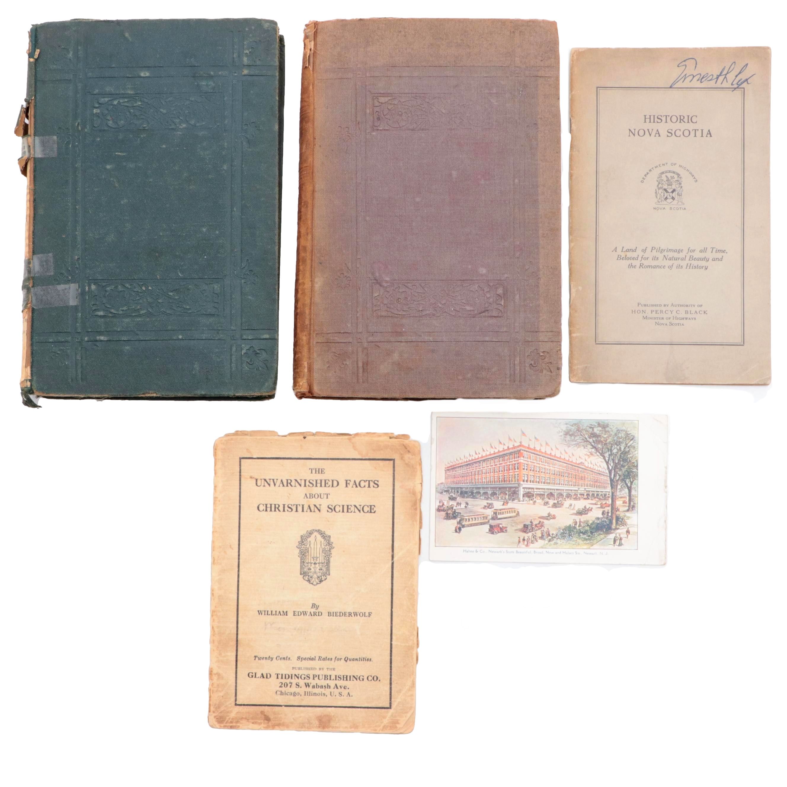 "Historical and Genealogical Record" by Thomas Miller and More with Postcard