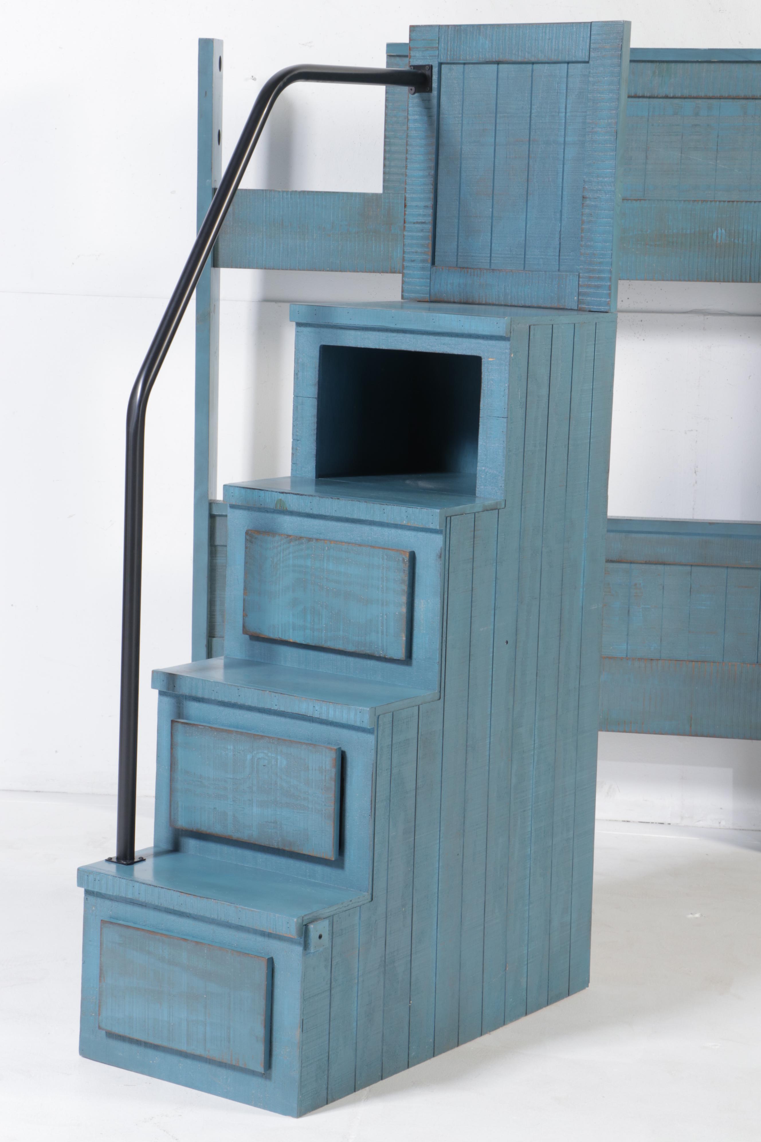 Oak Furniture West LLC "Frisco" Blue-Painted Full Size Bunk Beds