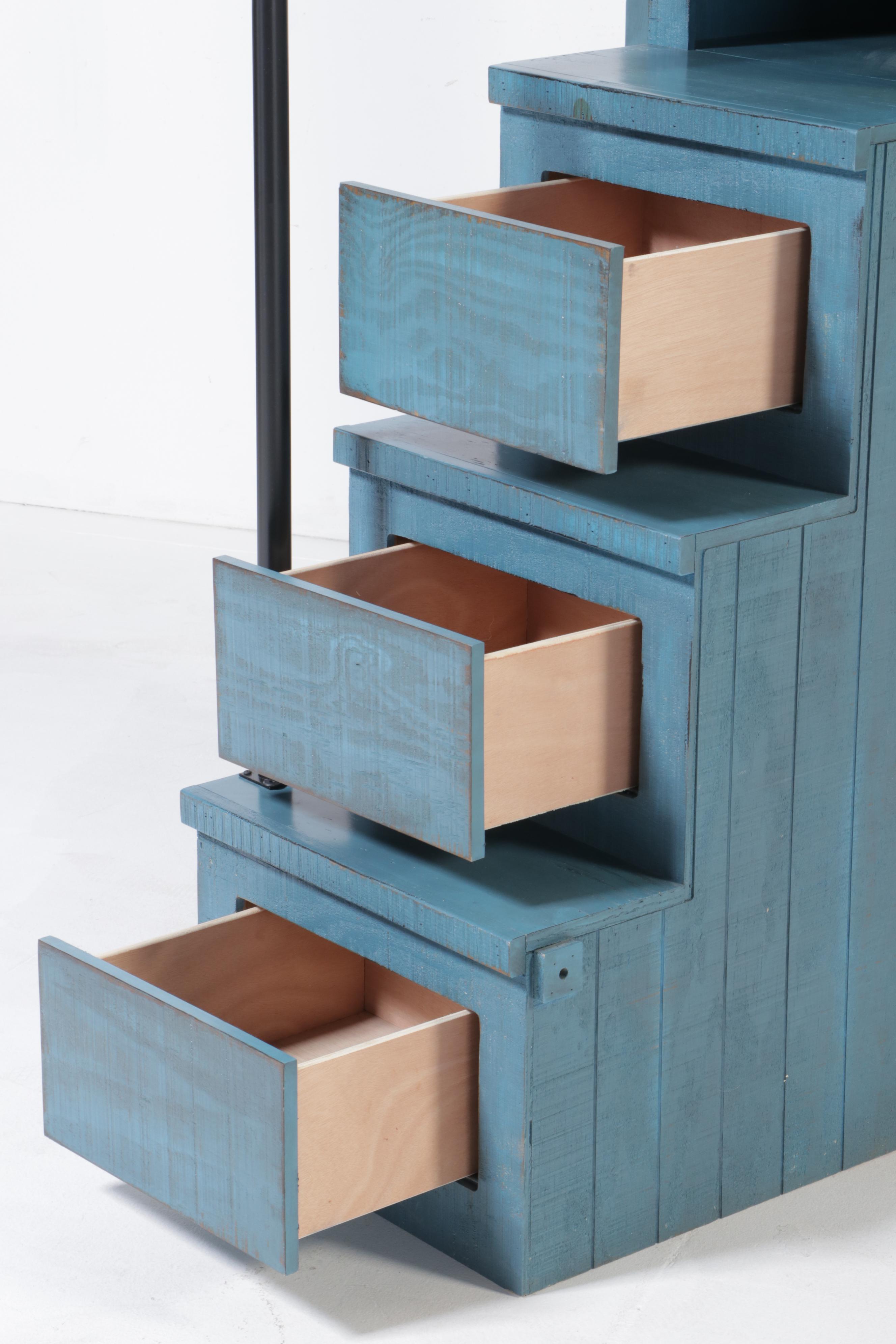 Oak Furniture West LLC "Frisco" Blue-Painted Full Size Bunk Beds