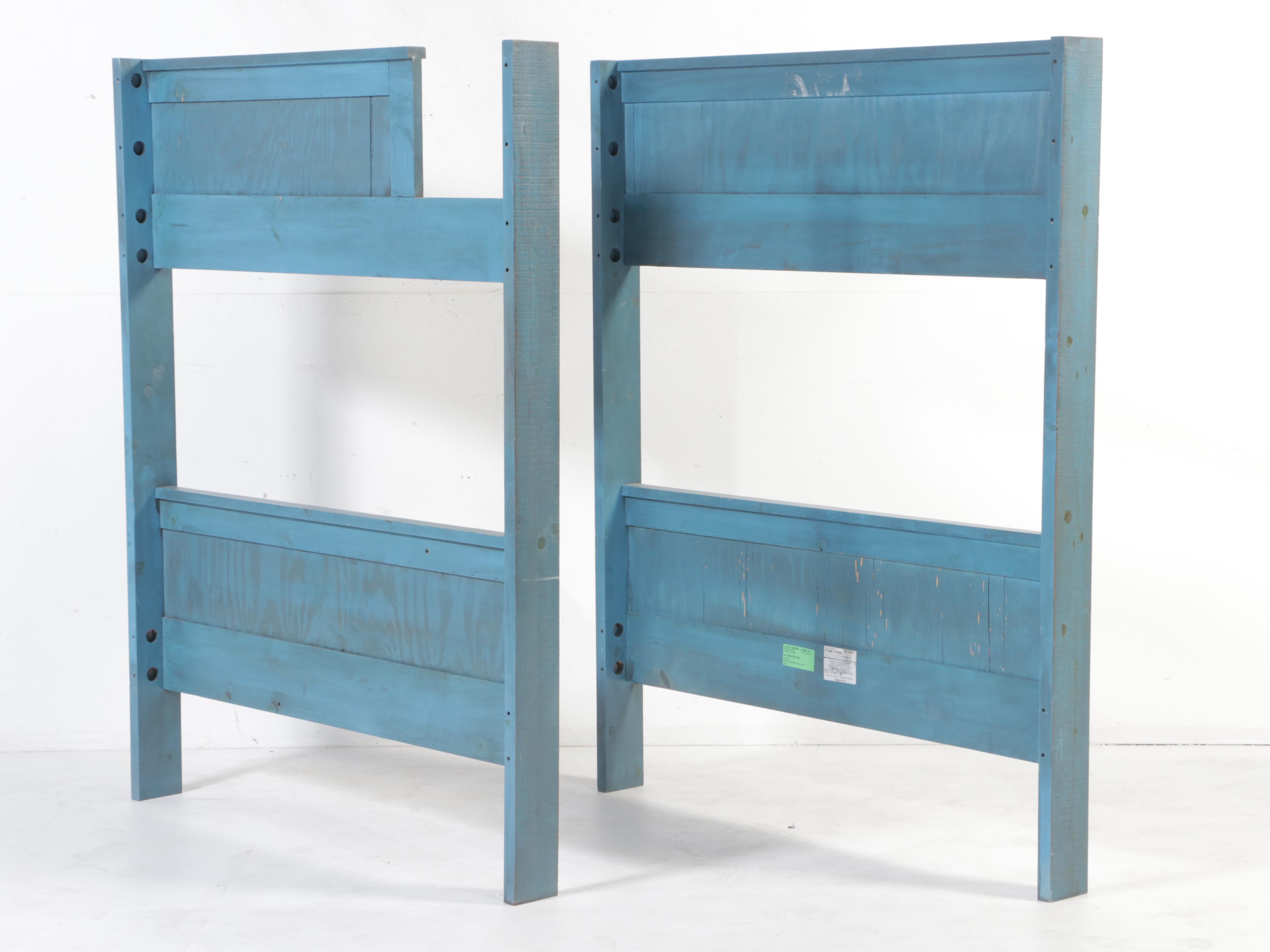 Oak Furniture West LLC "Frisco" Blue-Painted Full Size Bunk Beds