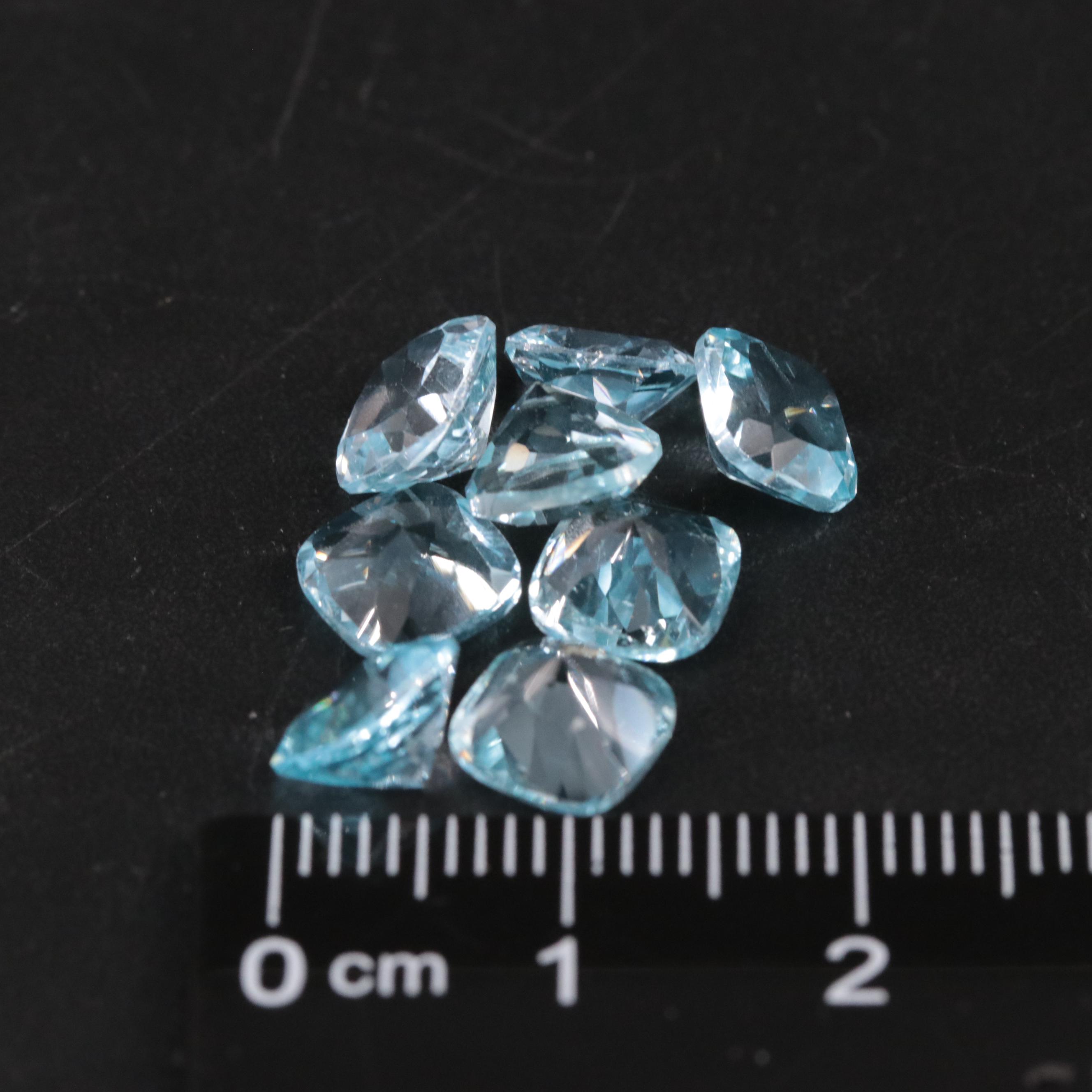 Loose 13.55 CTW Blue Topaz Lot
