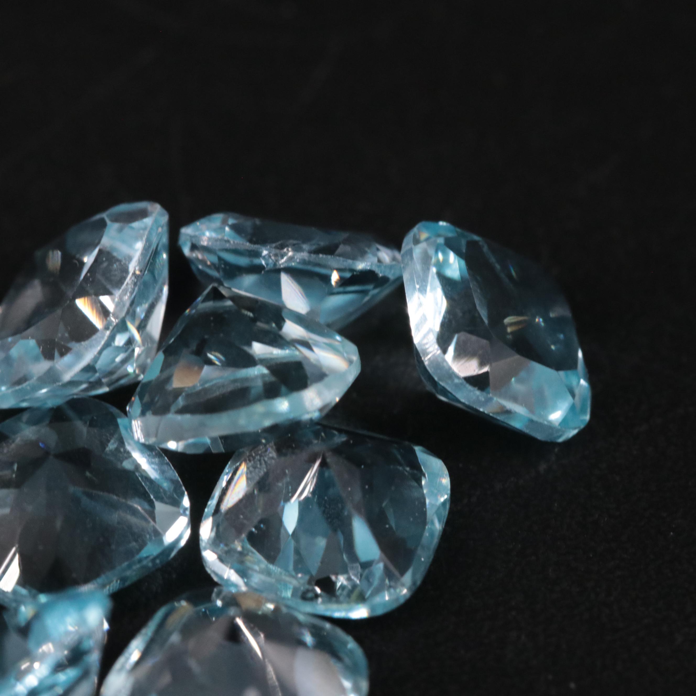 Loose 13.55 CTW Blue Topaz Lot