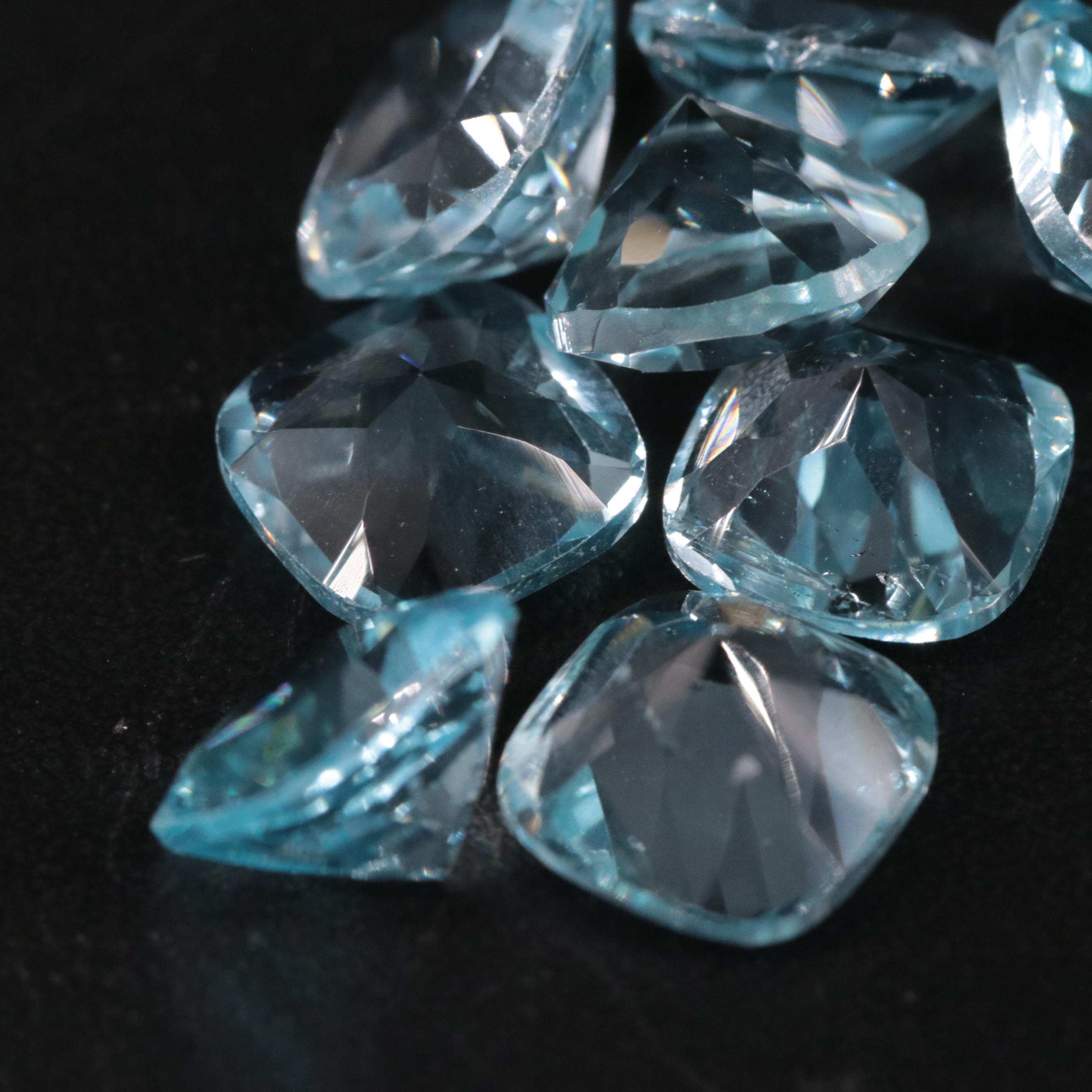 Loose 13.55 CTW Blue Topaz Lot