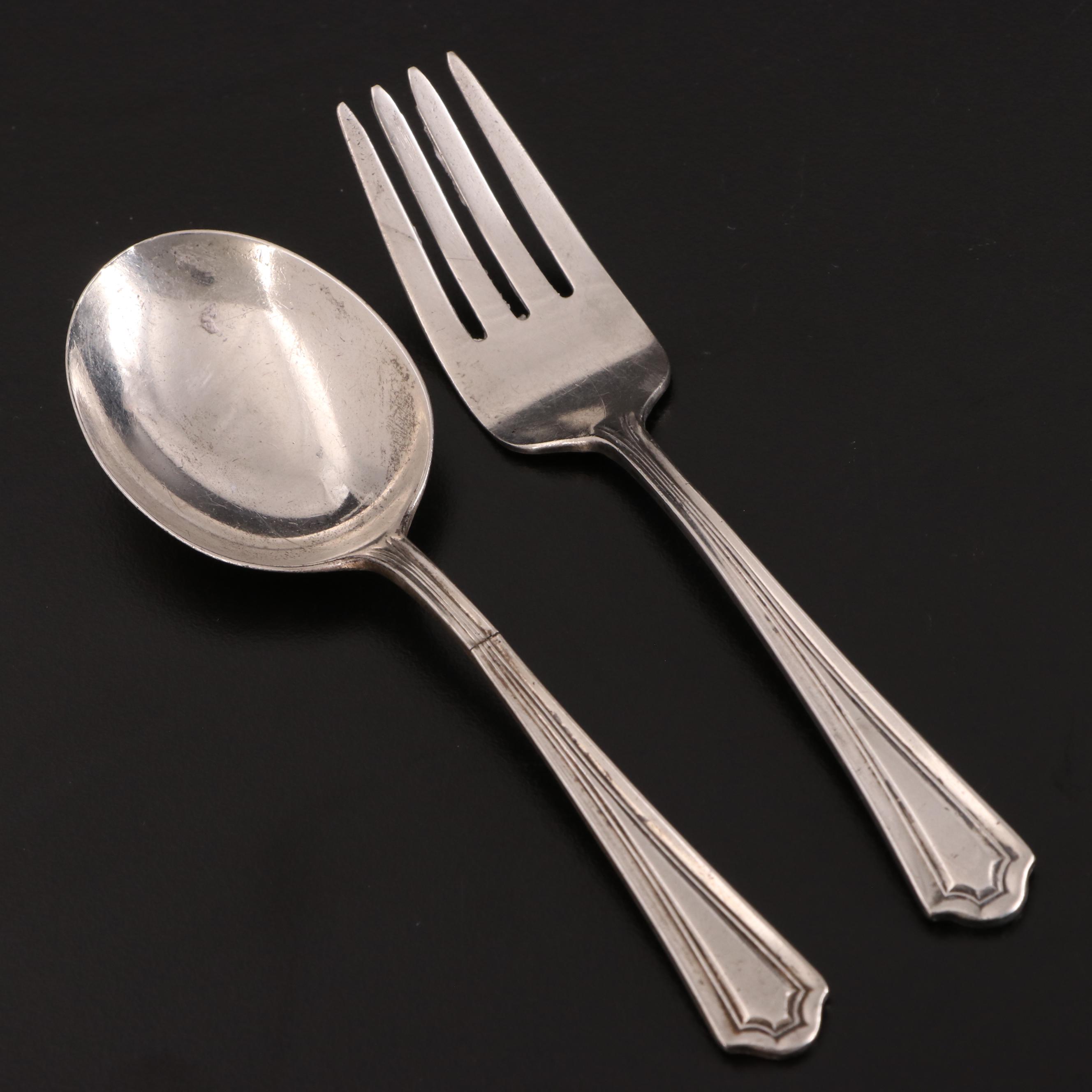 Sterling and Silver Plate Flatware with Other Silver and Mixed Metal Trays