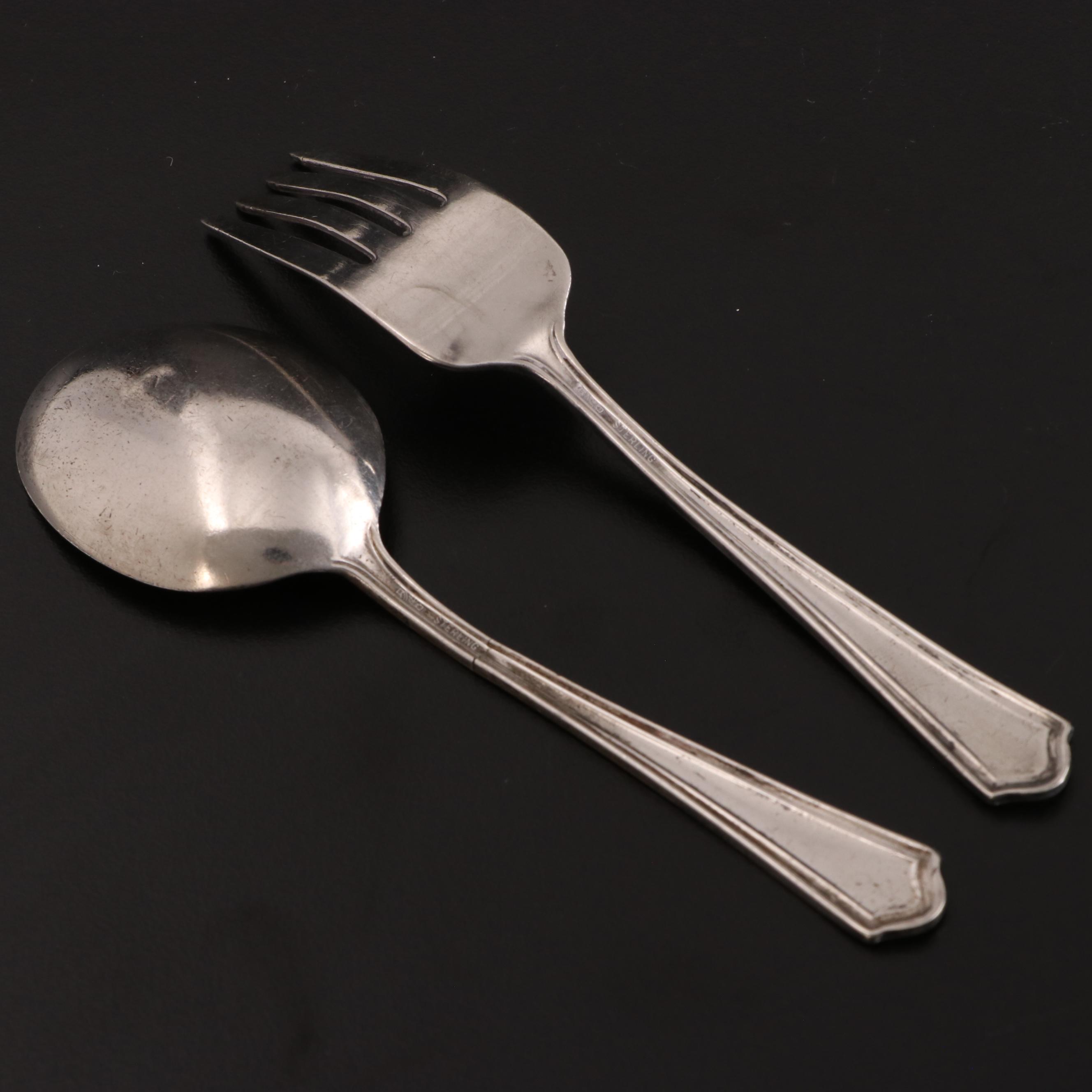 Sterling and Silver Plate Flatware with Other Silver and Mixed Metal Trays