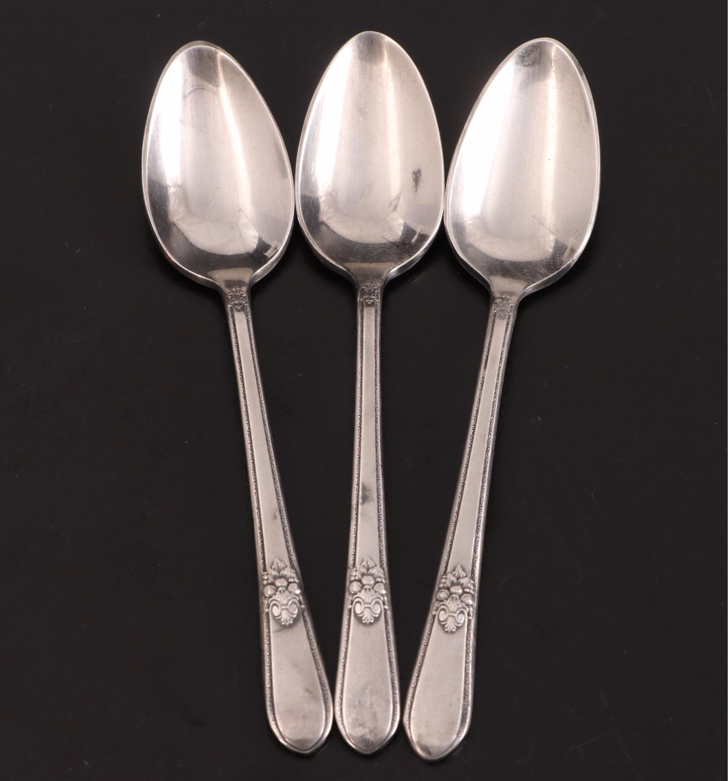 Sterling and Silver Plate Flatware with Other Silver and Mixed Metal Trays