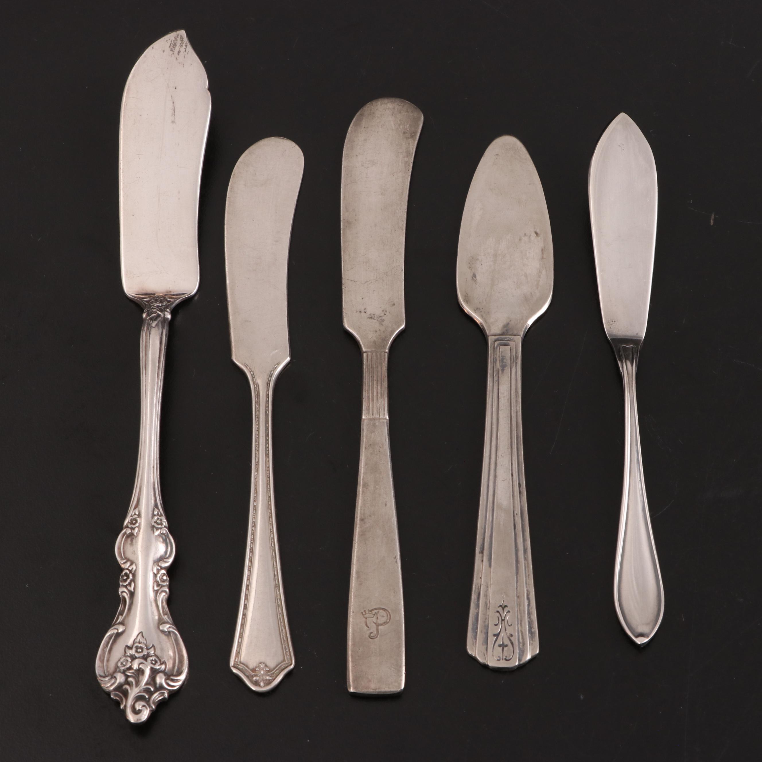 Sterling and Silver Plate Flatware with Other Silver and Mixed Metal Trays