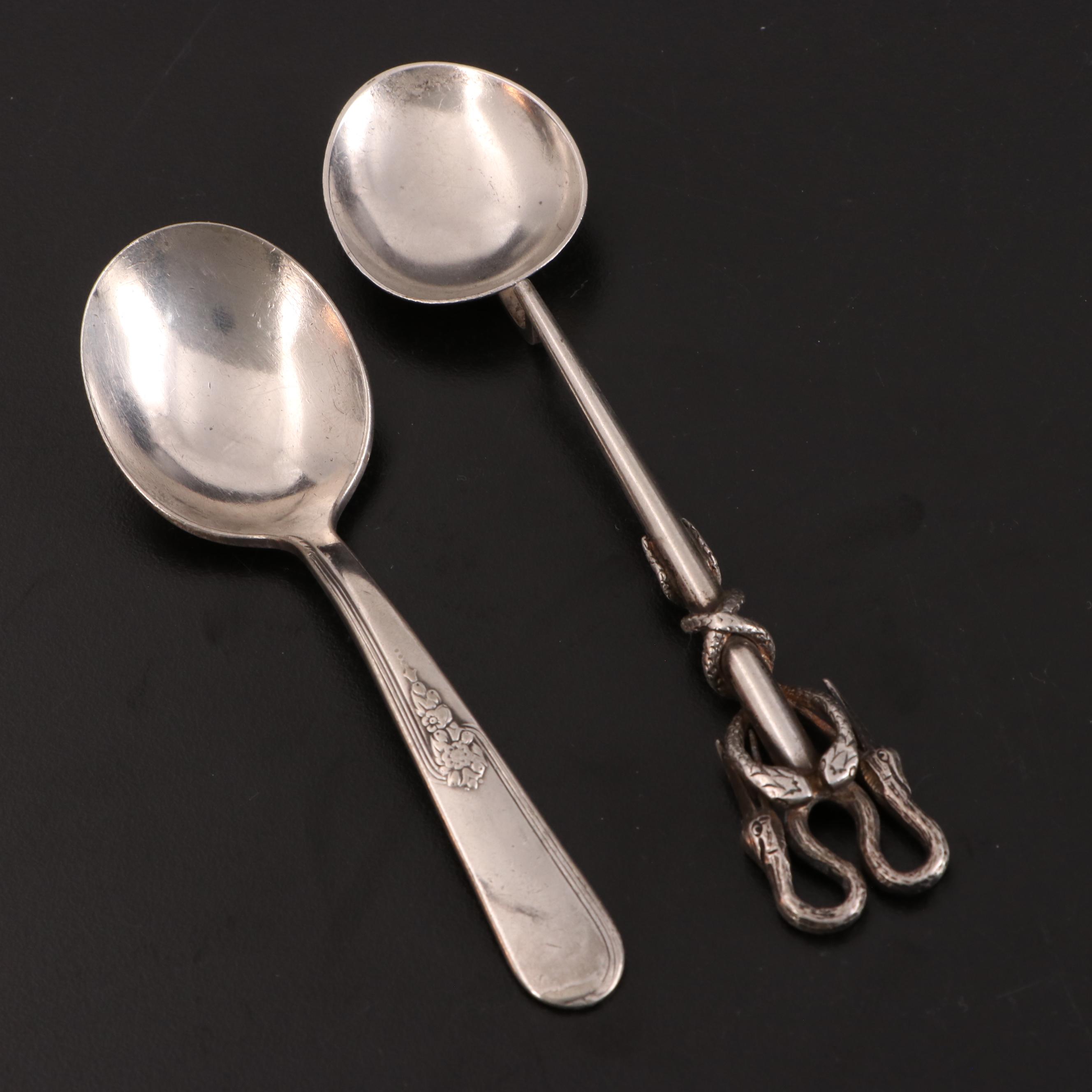 Sterling and Silver Plate Flatware with Other Silver and Mixed Metal Trays