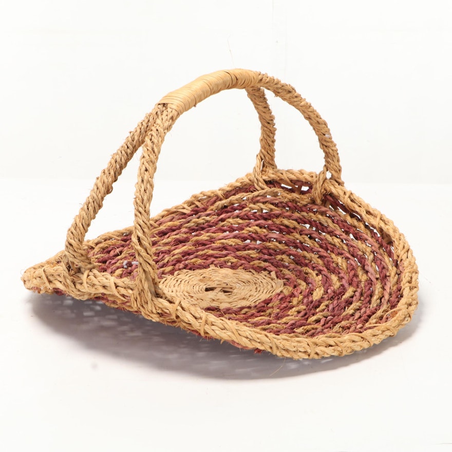 Twined Sisal Carrying Basket