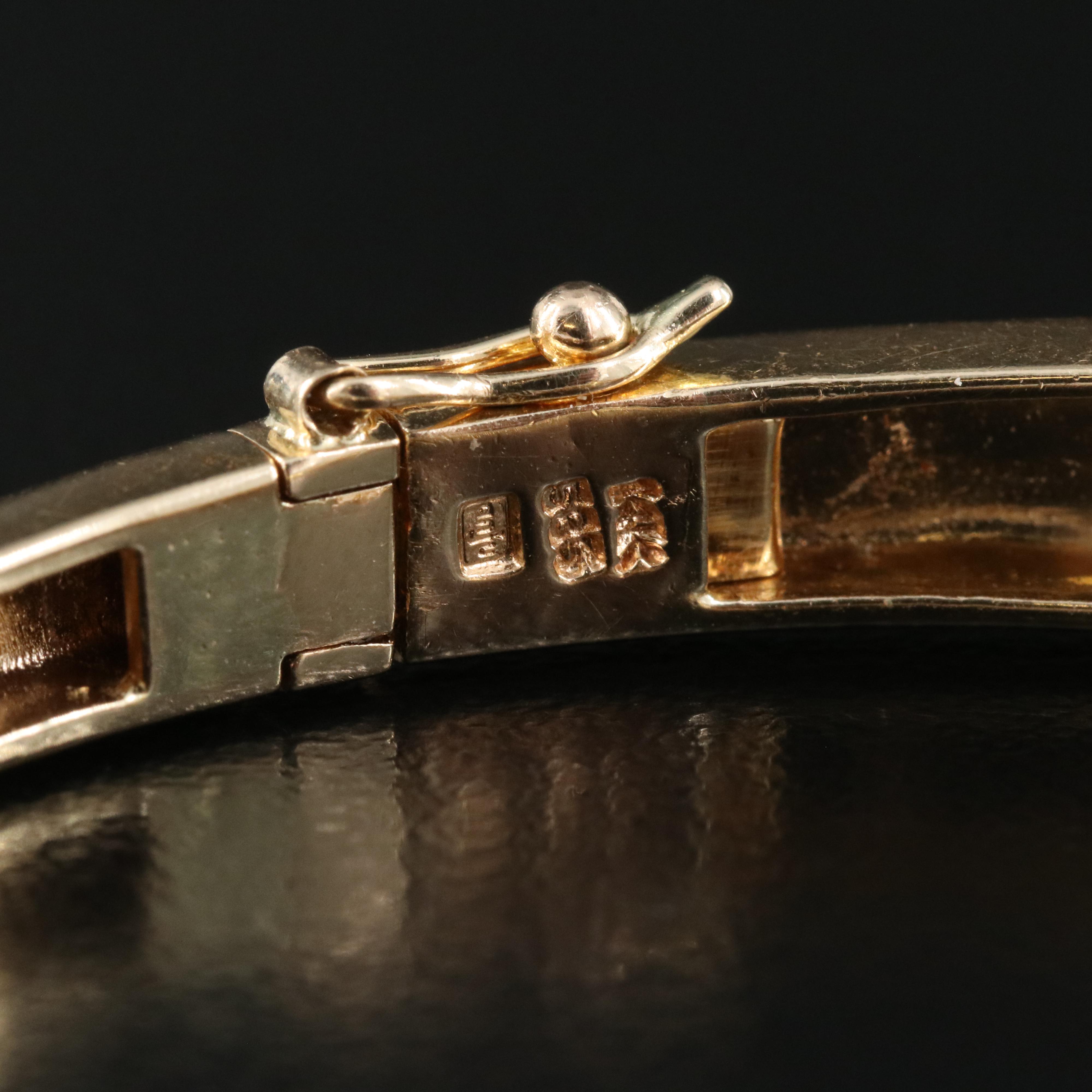 14K 2.00 CTW Diamond Hinged Bangle