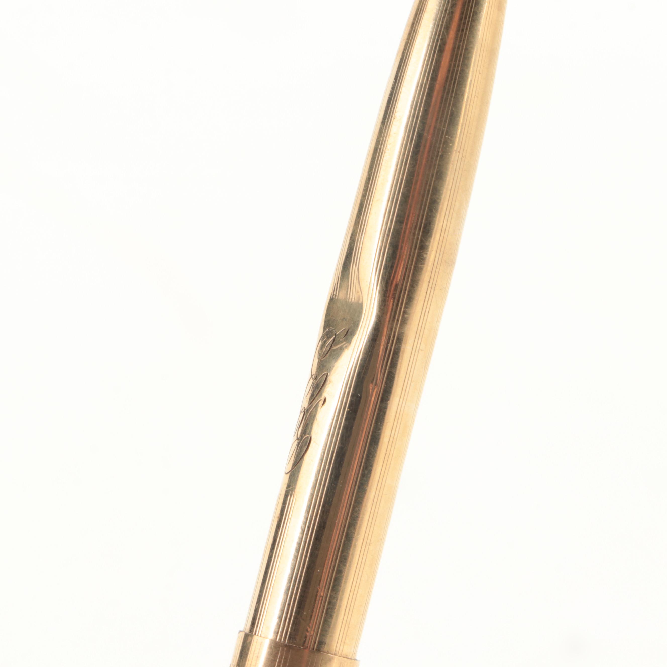 Parker "Insignia" Brushed Stainless Steel with Gold-Filled Pen and Pencil Sets