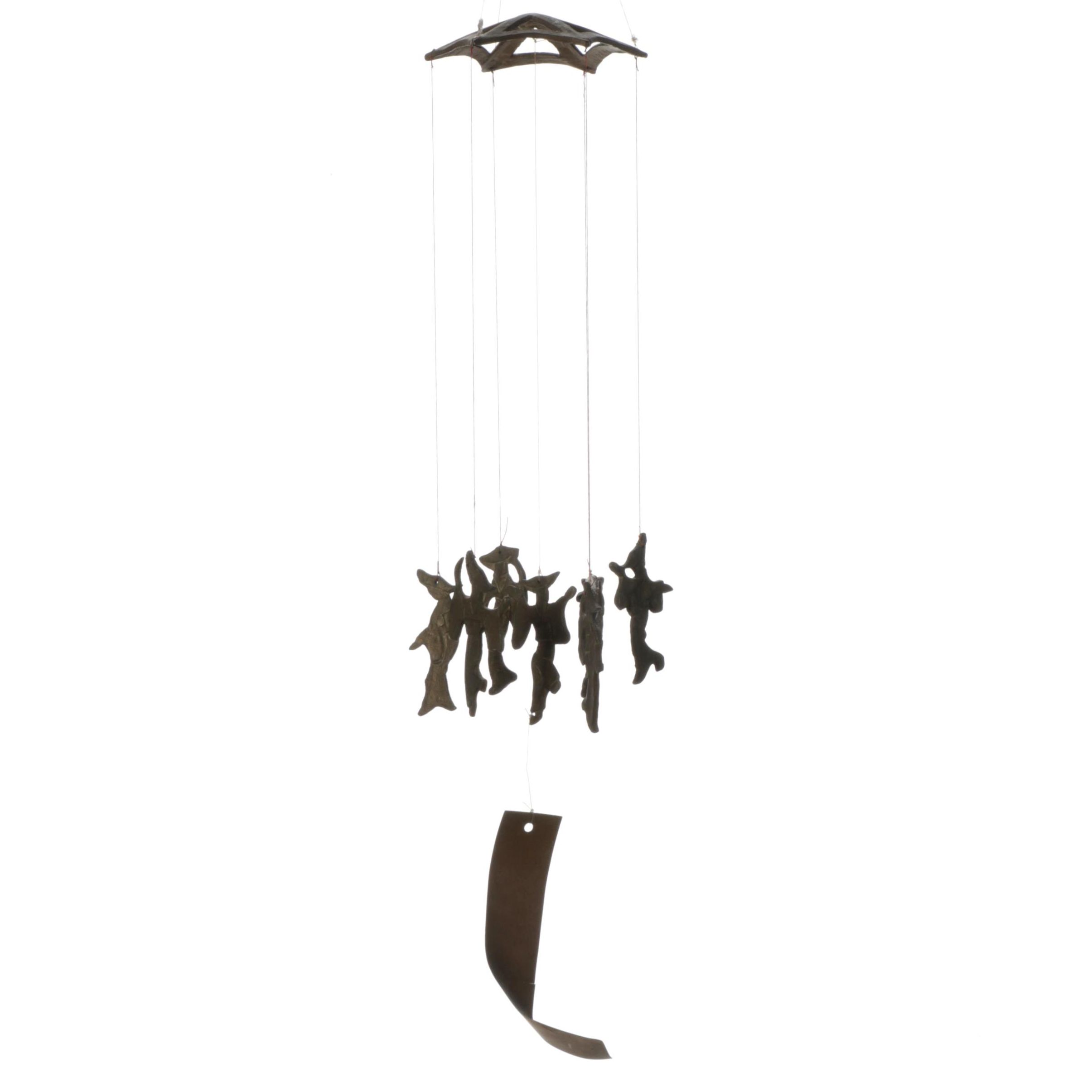Japanese Cast Metal Geisha Wind Chime