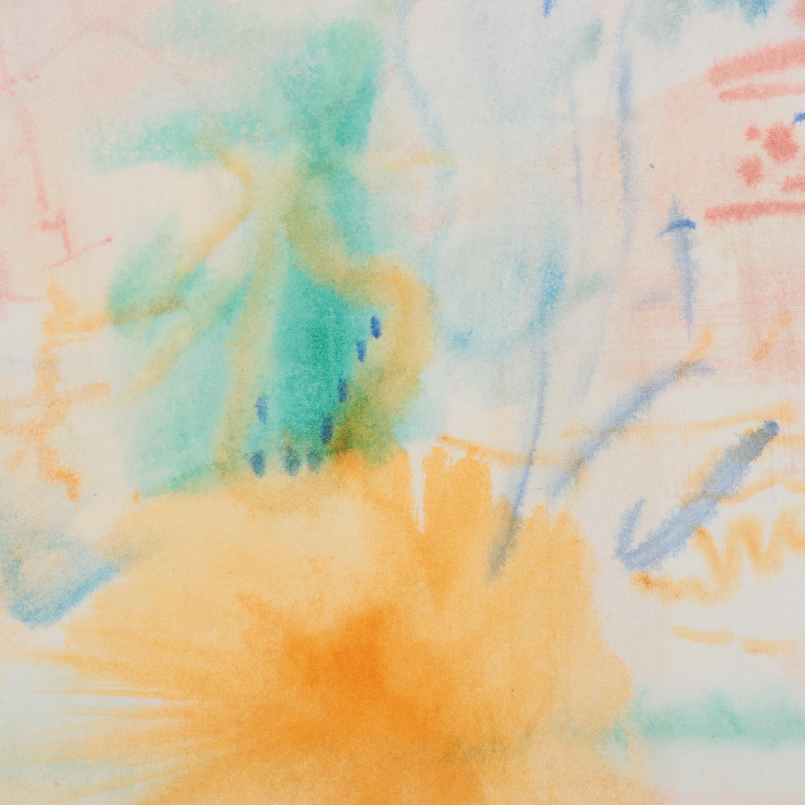 Katrina Halter Unfinished Landscape Oil and Watercolor Paintings, circa 1988