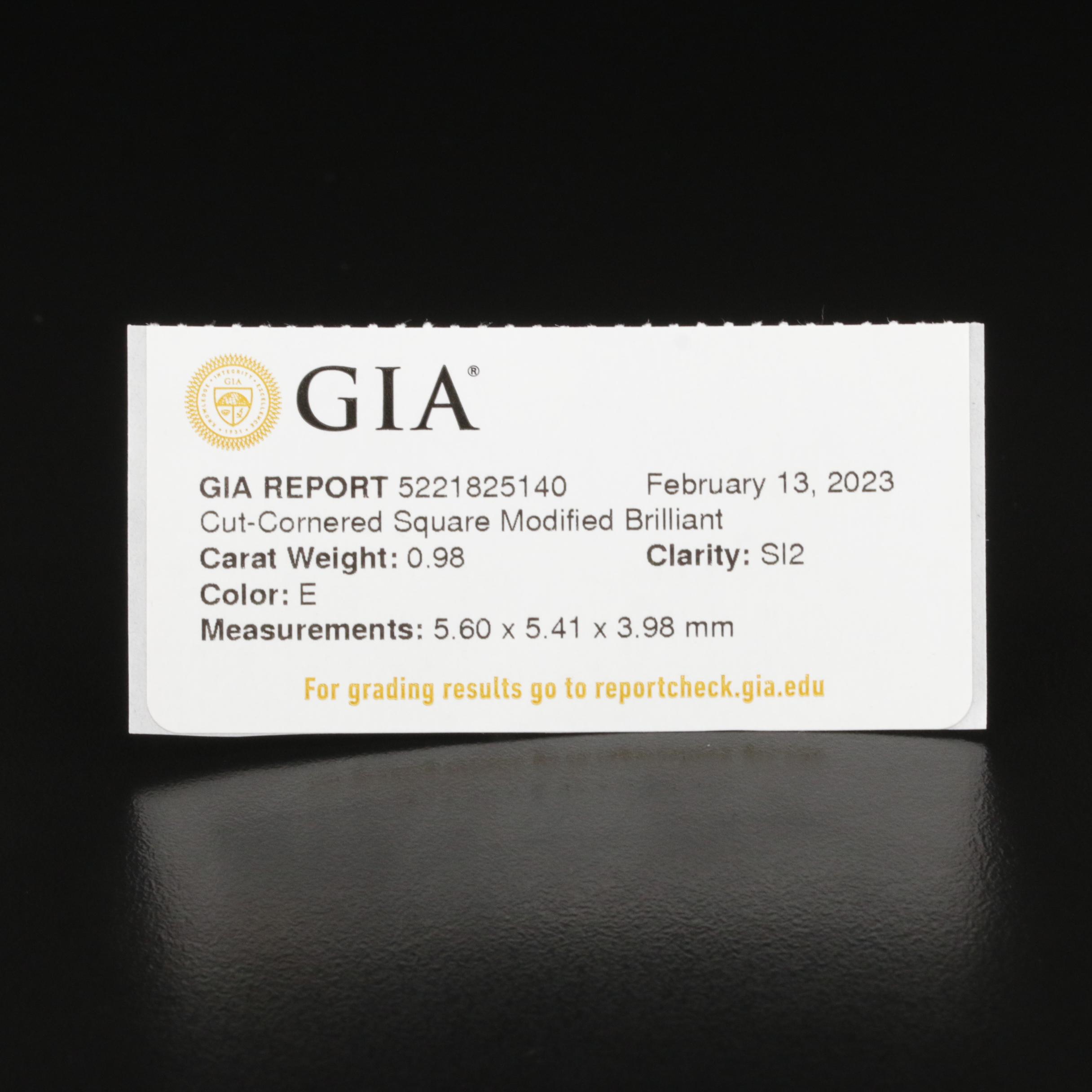 Loose 0.98 CT Diamond with GIA eReport