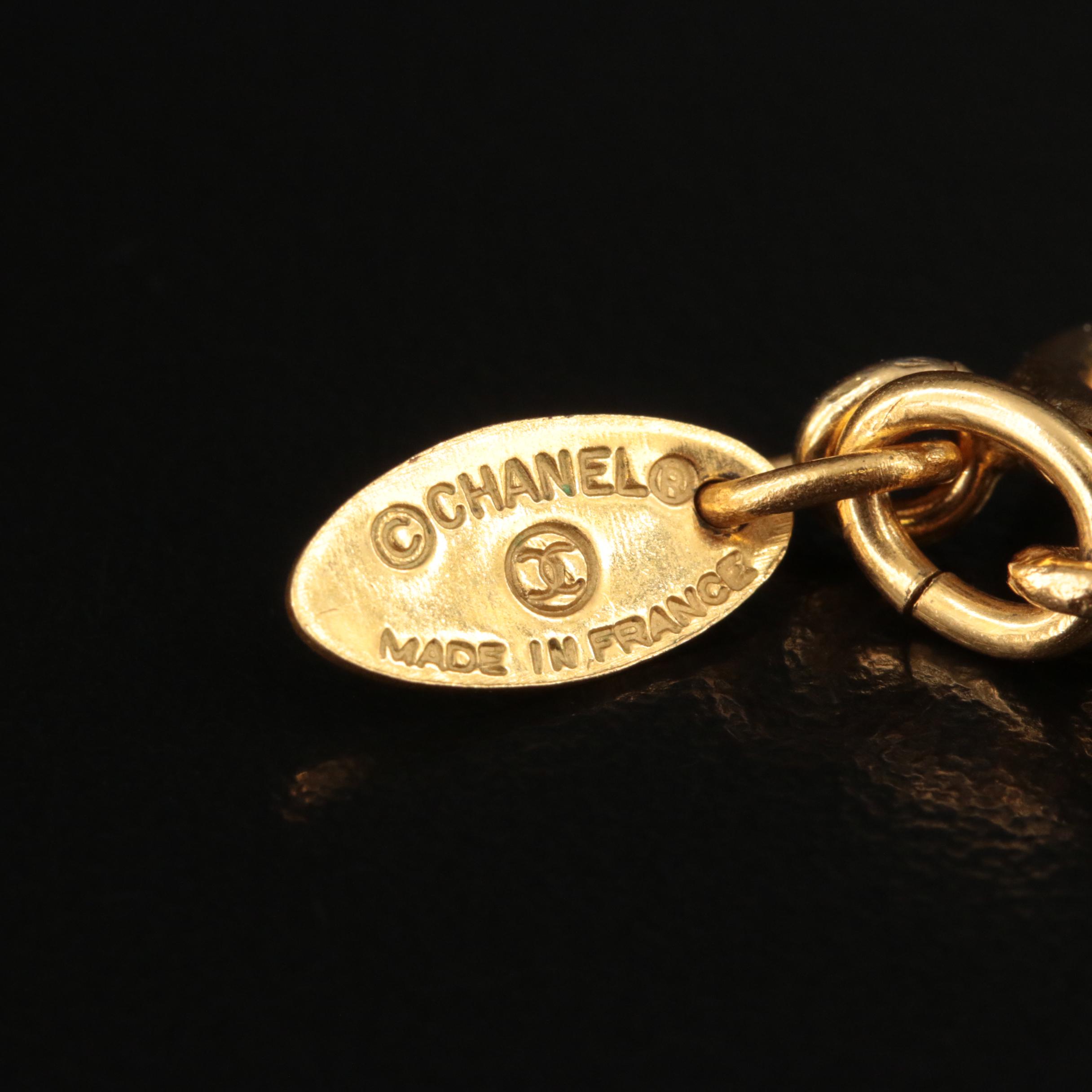 Chanel Logo Pendant Necklace