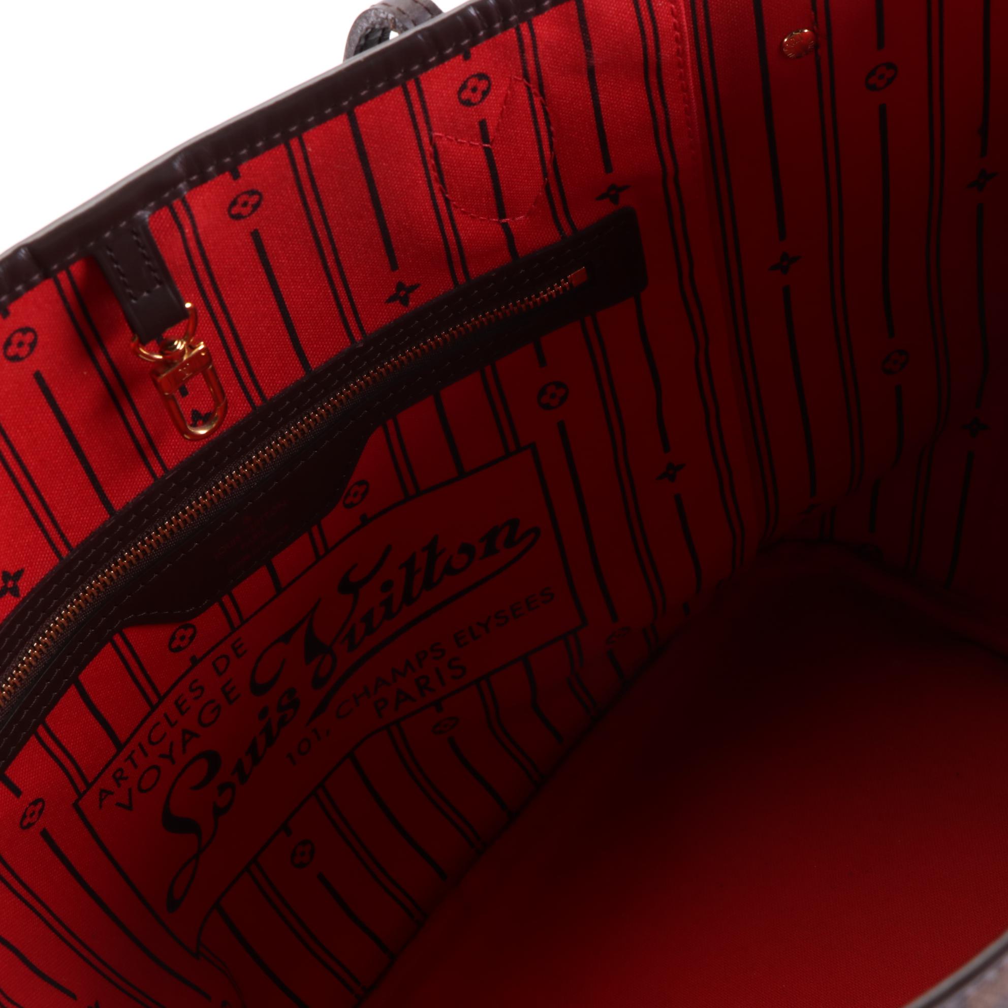 Louis Vuitton Neverfull MM in Damier Ebene Canvas and Leather