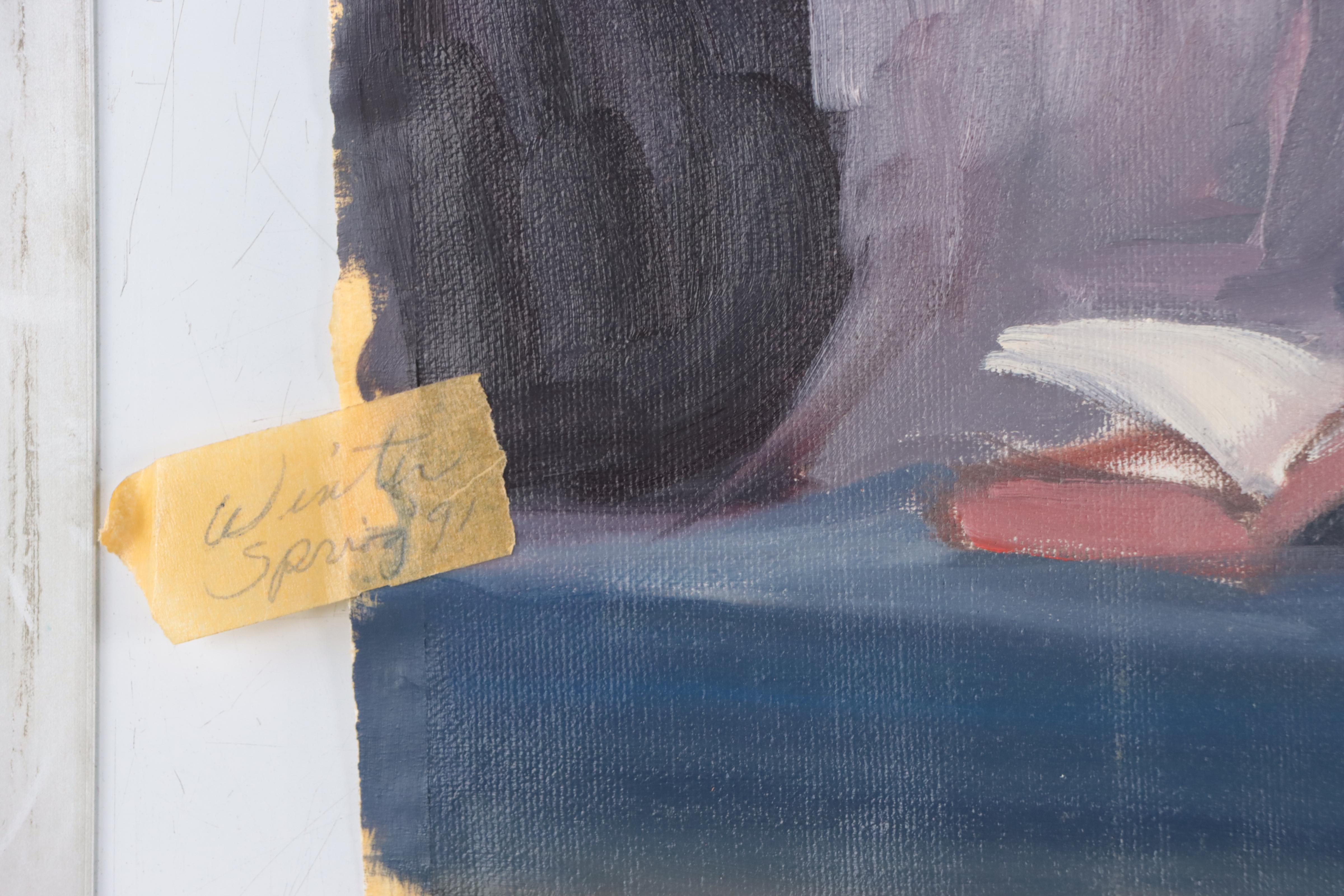 Katrina Halter Figurative Oil Painting of Couple, 1991