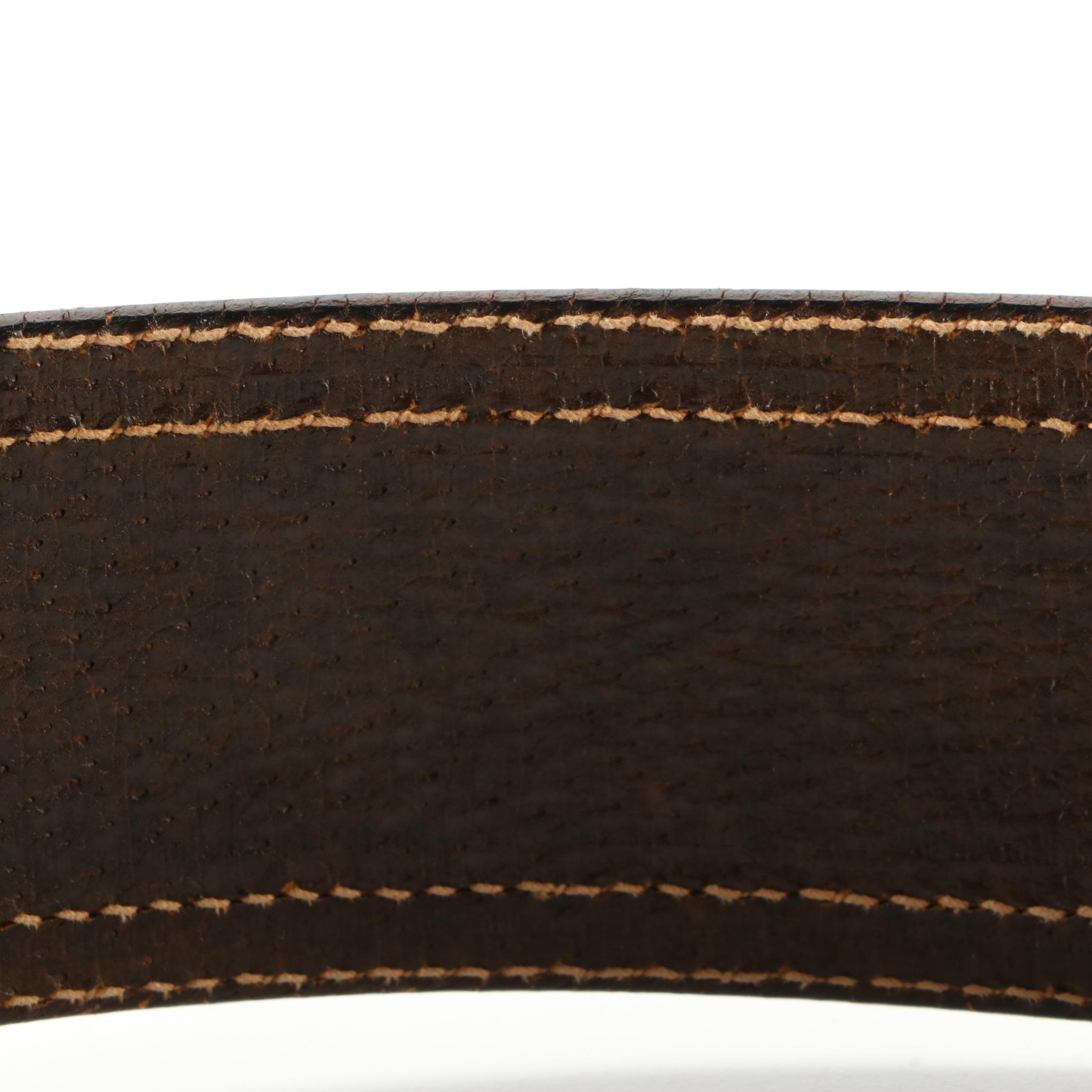 Gucci Interlocking GG Belt in GG Supreme Canvas and Leather