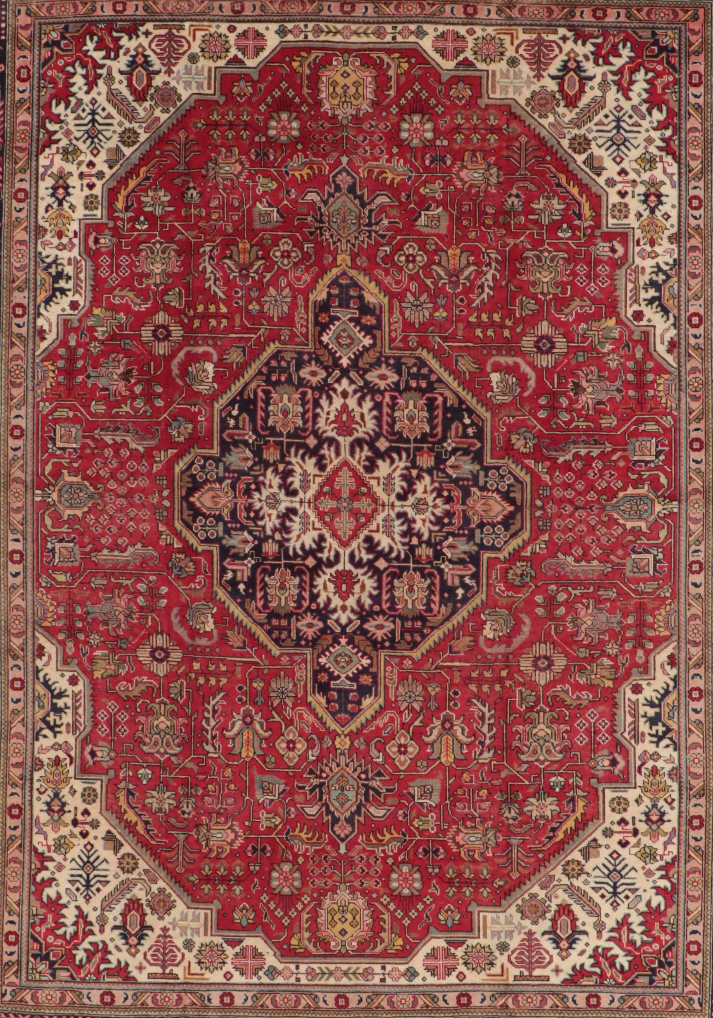 9'6 x 12'11 Hand-Knotted Persian Heriz Room Sized Rug