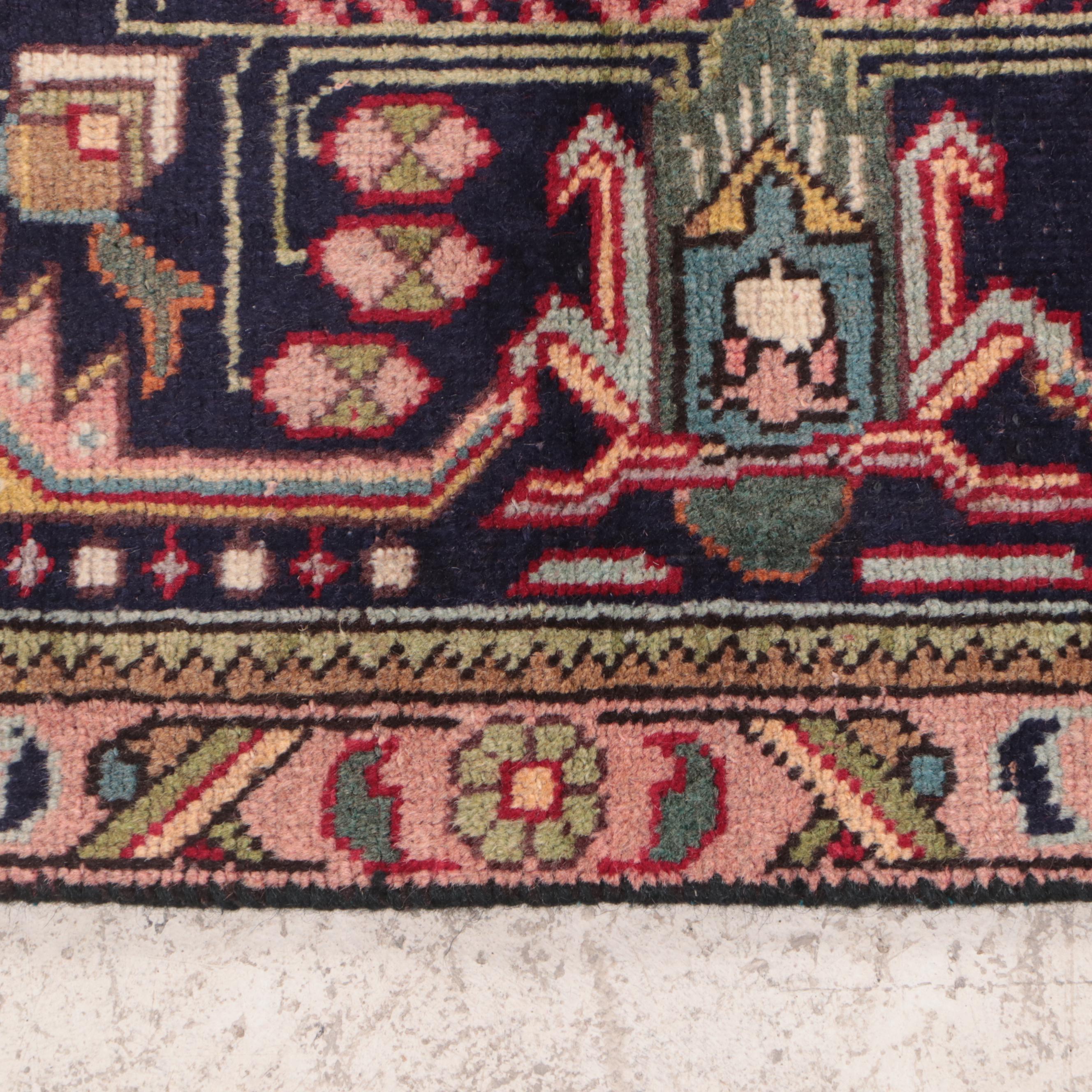 9'6 x 12'11 Hand-Knotted Persian Heriz Room Sized Rug