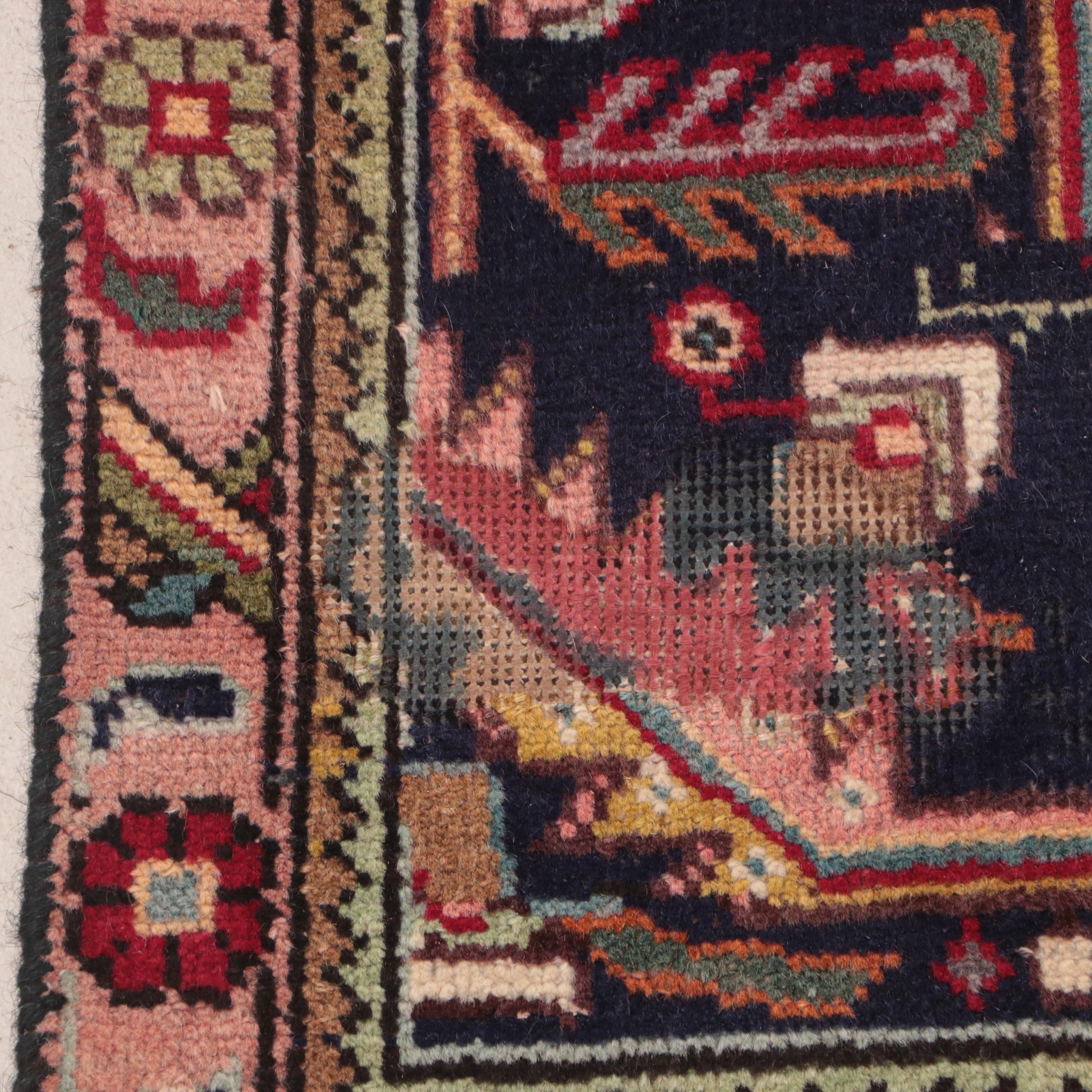 9'6 x 12'11 Hand-Knotted Persian Heriz Room Sized Rug