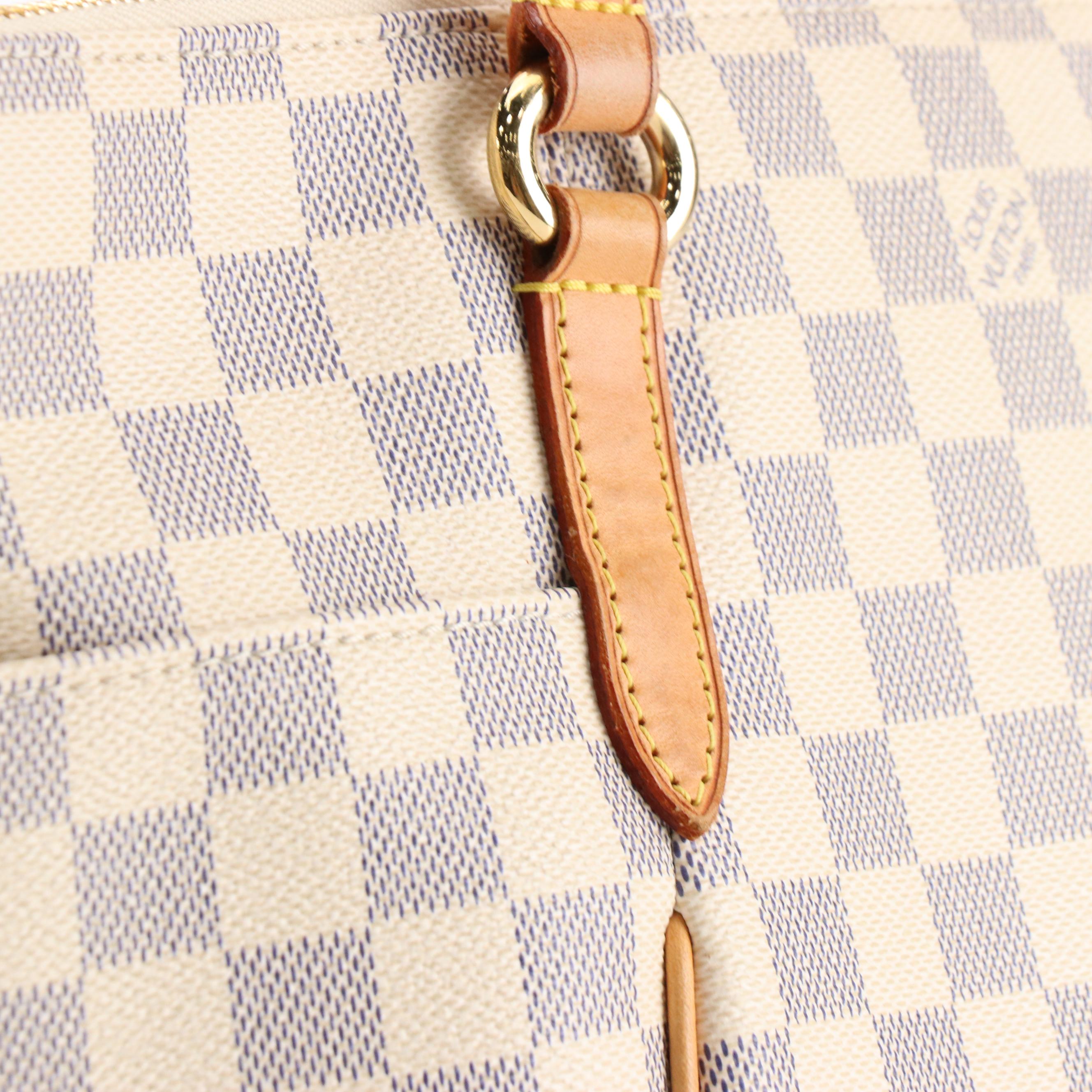 Louis Vuitton Totally PM in Damier Azur Canvas and Vachetta Leather