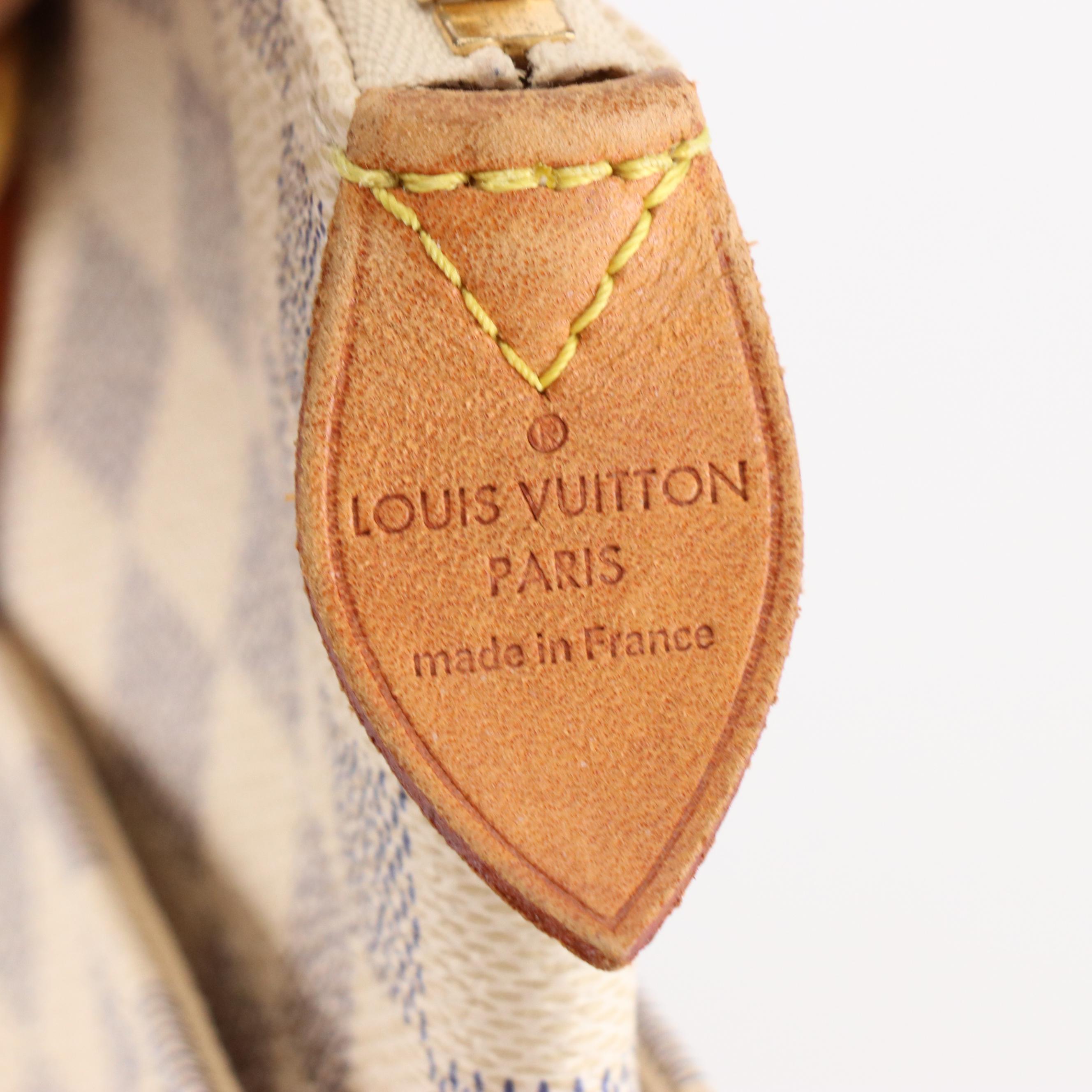 Louis Vuitton Totally PM in Damier Azur Canvas and Vachetta Leather