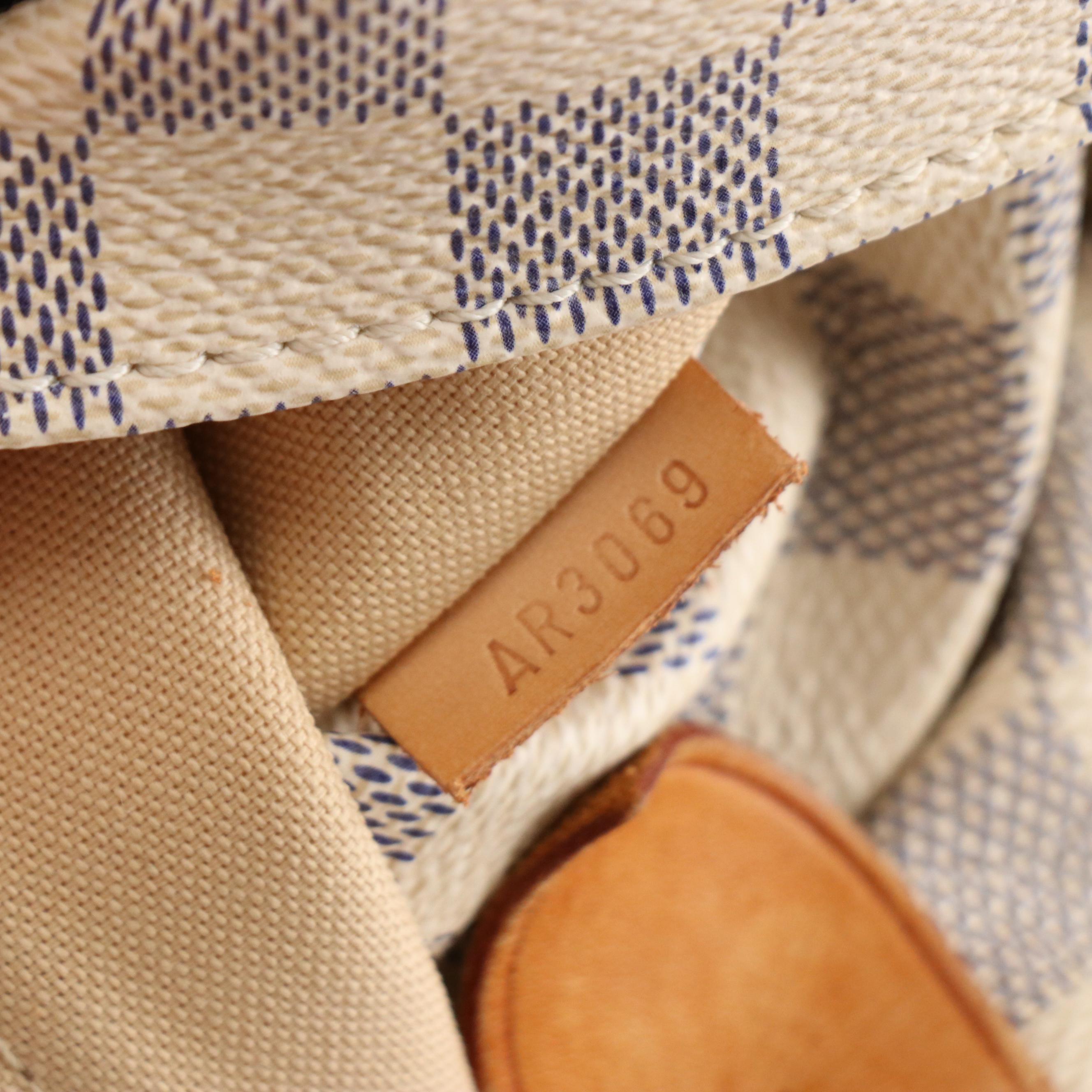 Louis Vuitton Totally PM in Damier Azur Canvas and Vachetta Leather