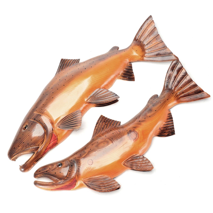 Ray Holmquist Alaskan King Salmon Carvings