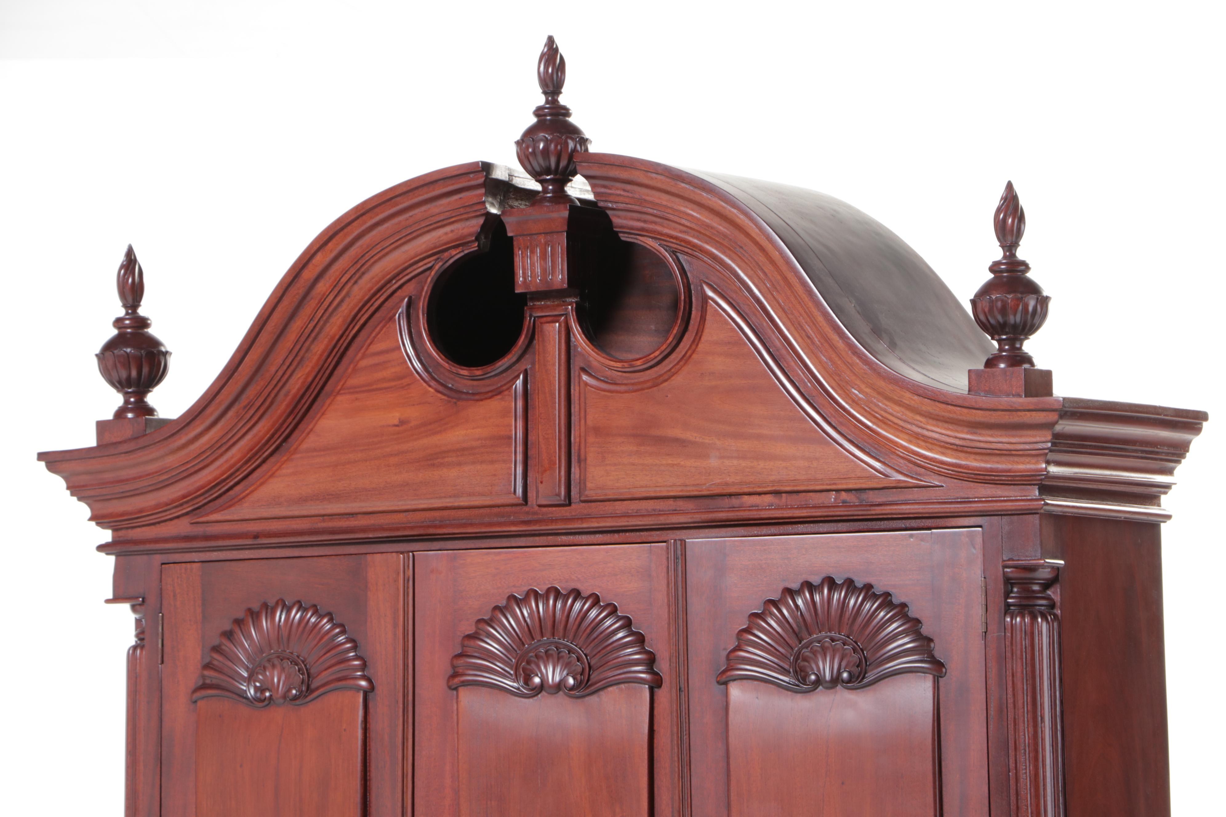 Baker Furniture Chippendale Style Mahogany Secretary Bookcase