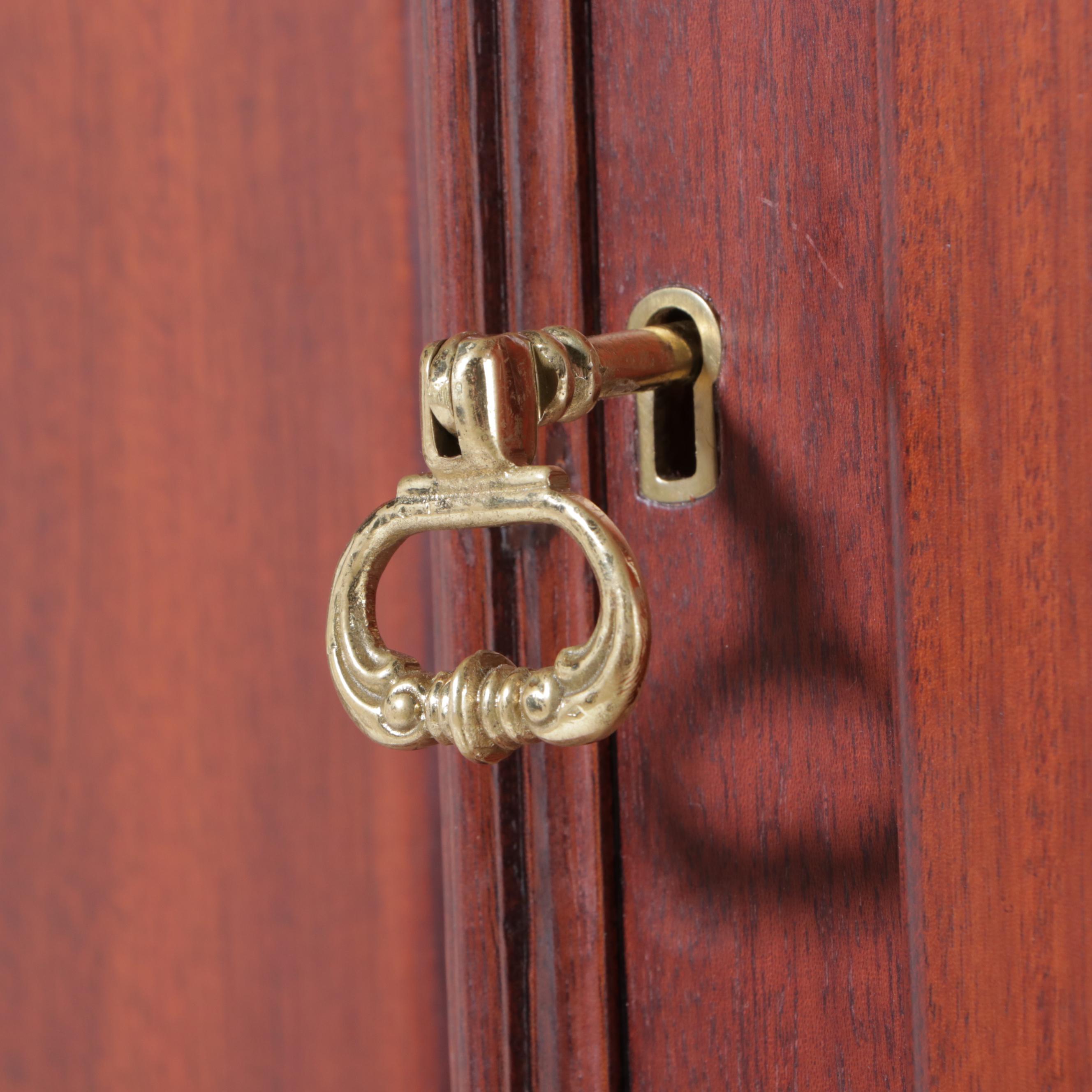 Baker Furniture Chippendale Style Mahogany Secretary Bookcase