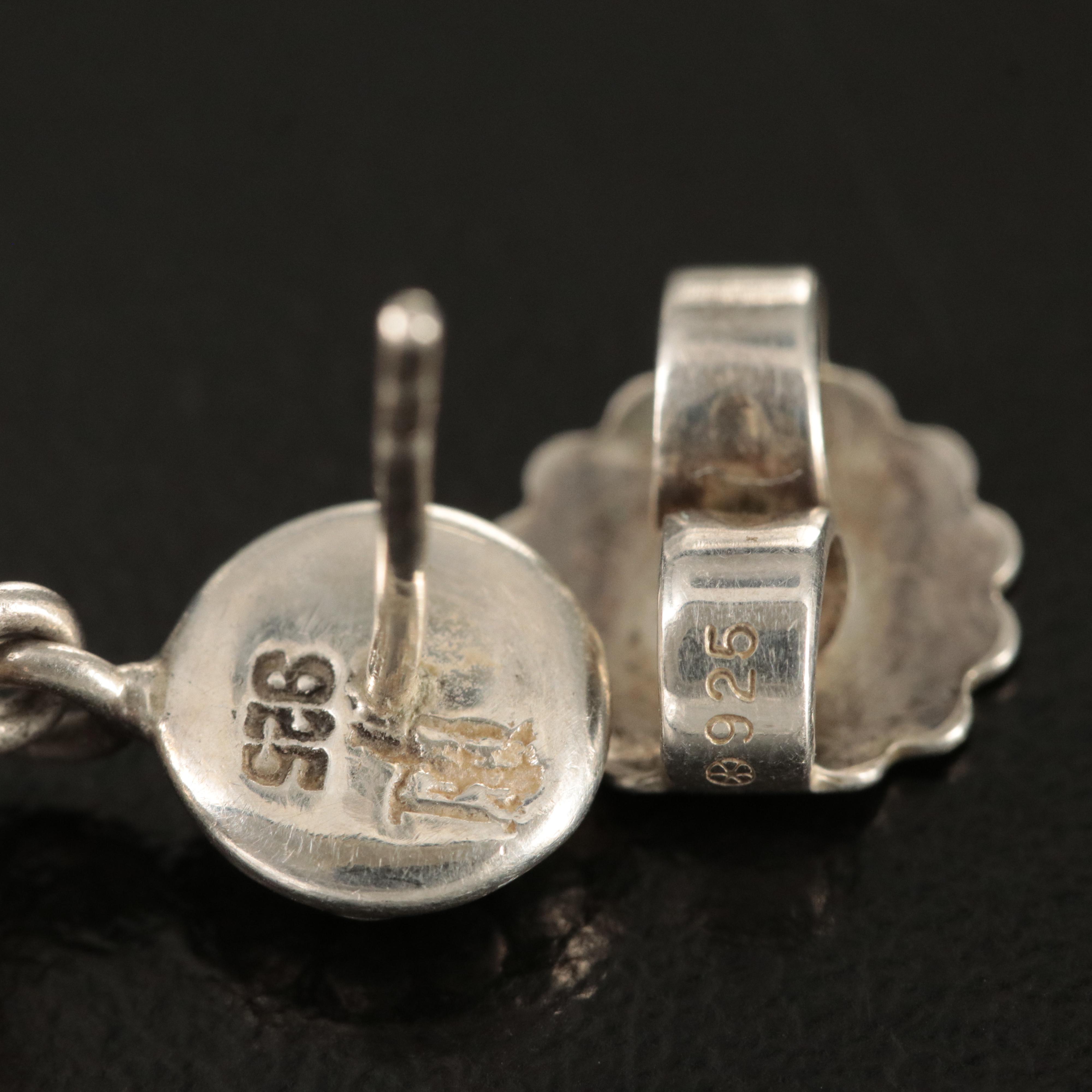 John Hardy Sterling Dot Earrings