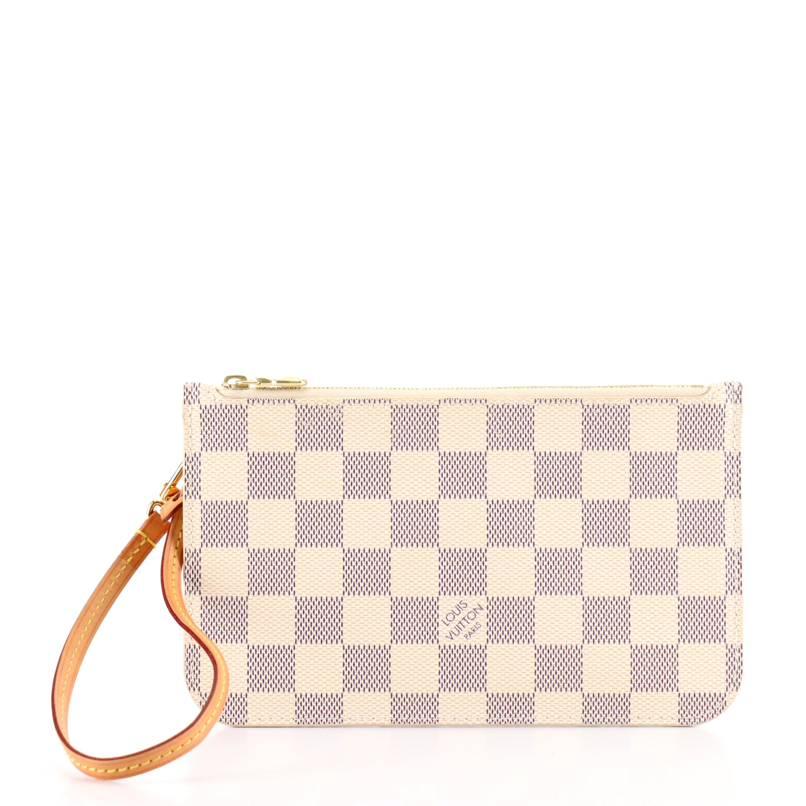 Louis Vuitton Neverfull Pochette in Damier Azur Canvas