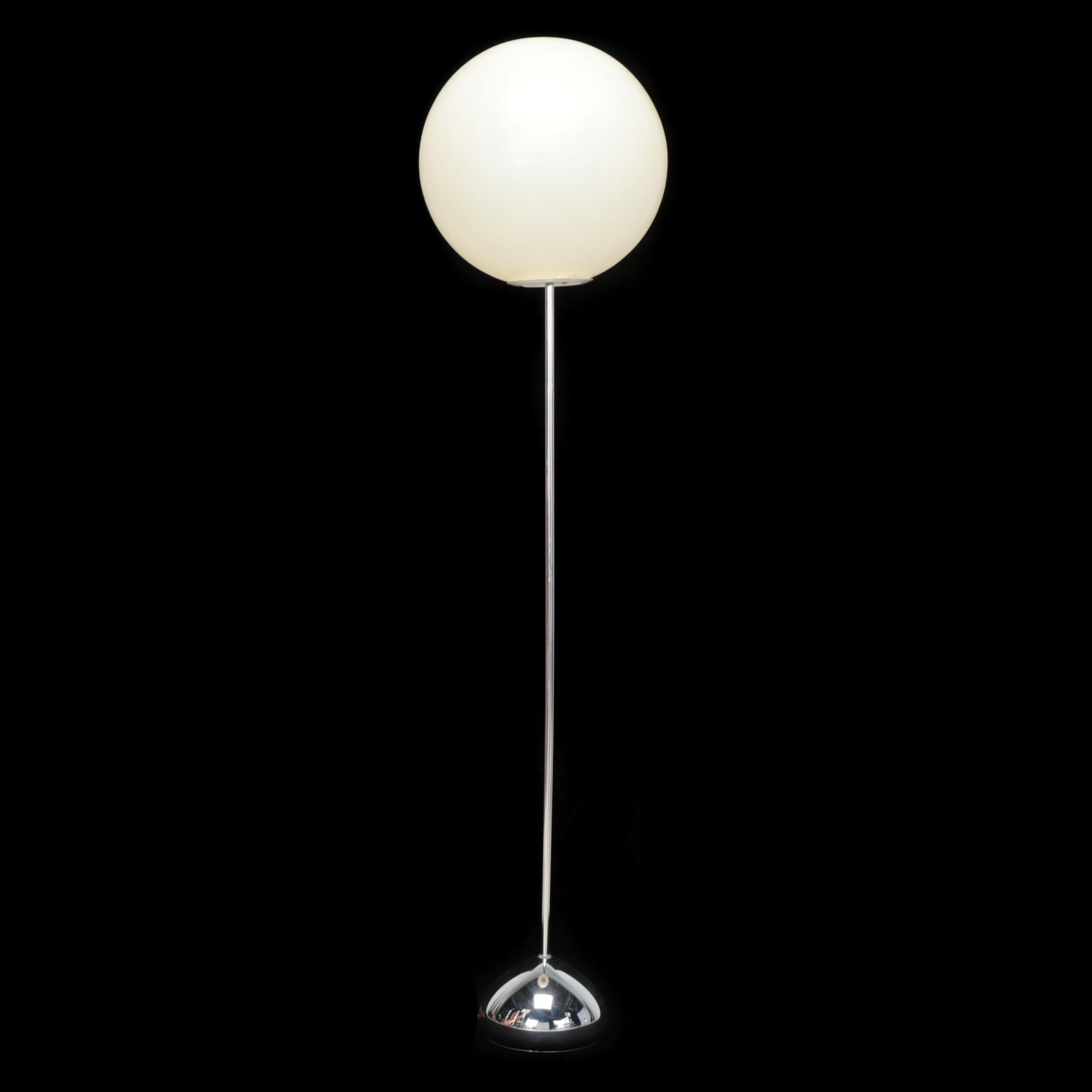 MCM Robert Sonneman "Electric Balloon" Floor Lamp With Chrome Base, 1960s