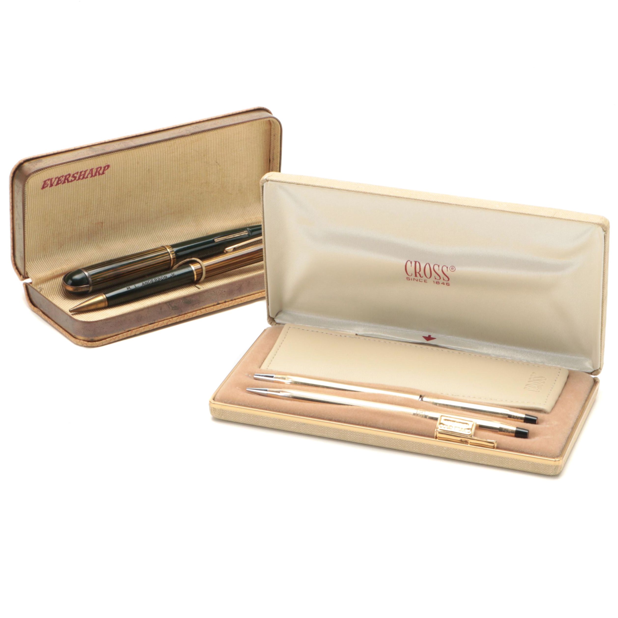 Cross Gold-Filled with Eversharp Resin Pen and Pencil Sets
