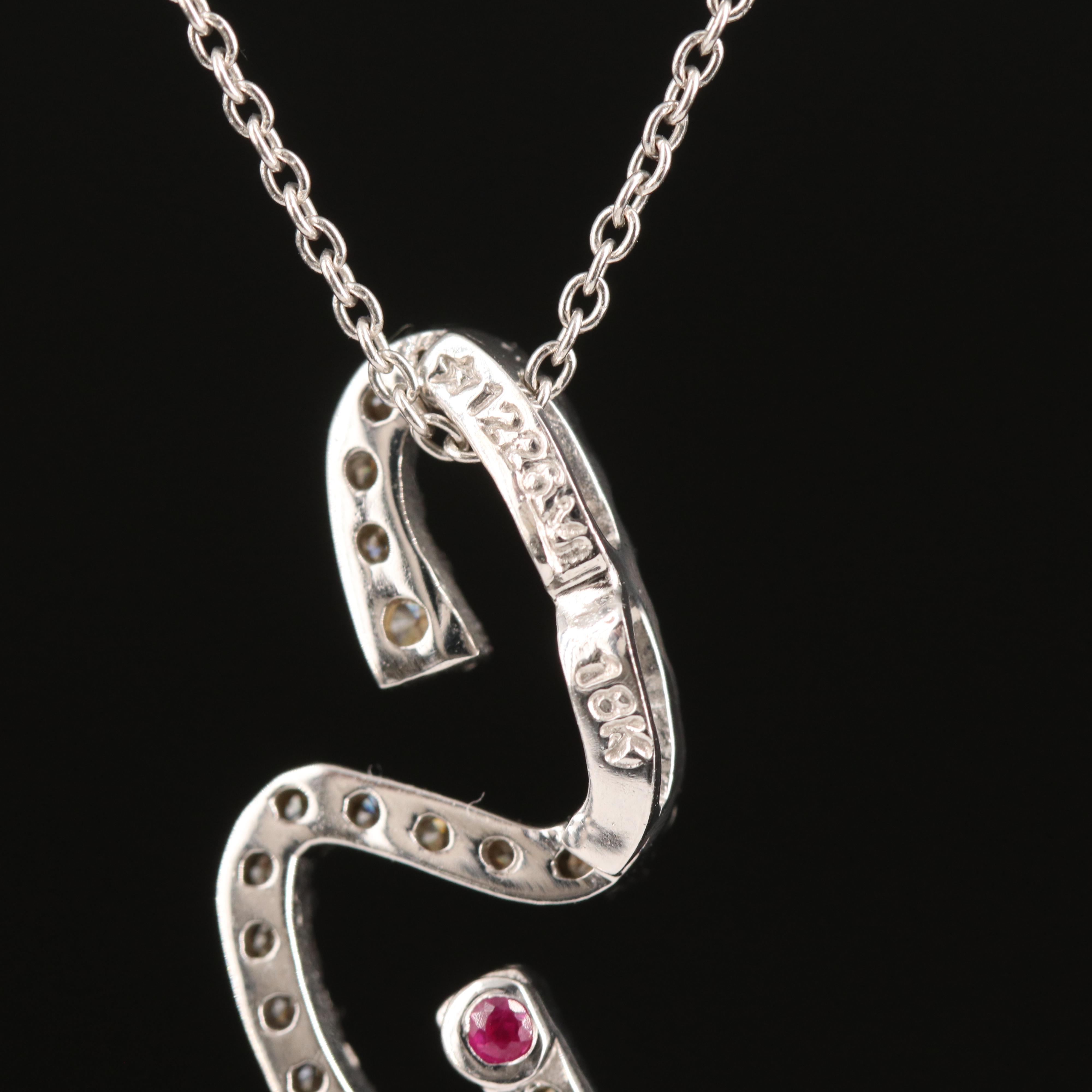 Roberto Coin 18K 0.56 CTW Diamond "S" Initial Pendant Necklace