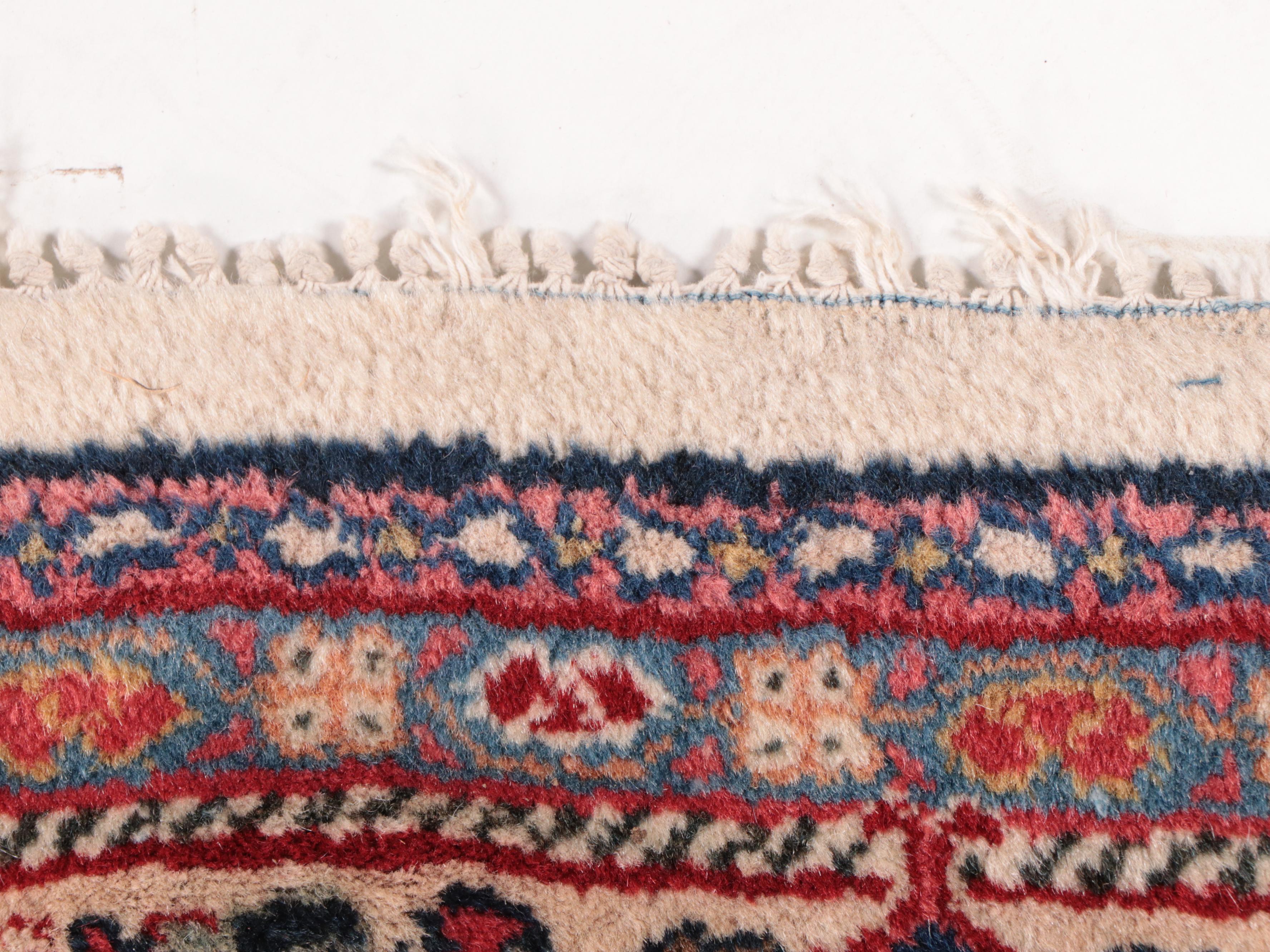 6' x 6'10 Hand-Knotted Persian Kashan Area Rug