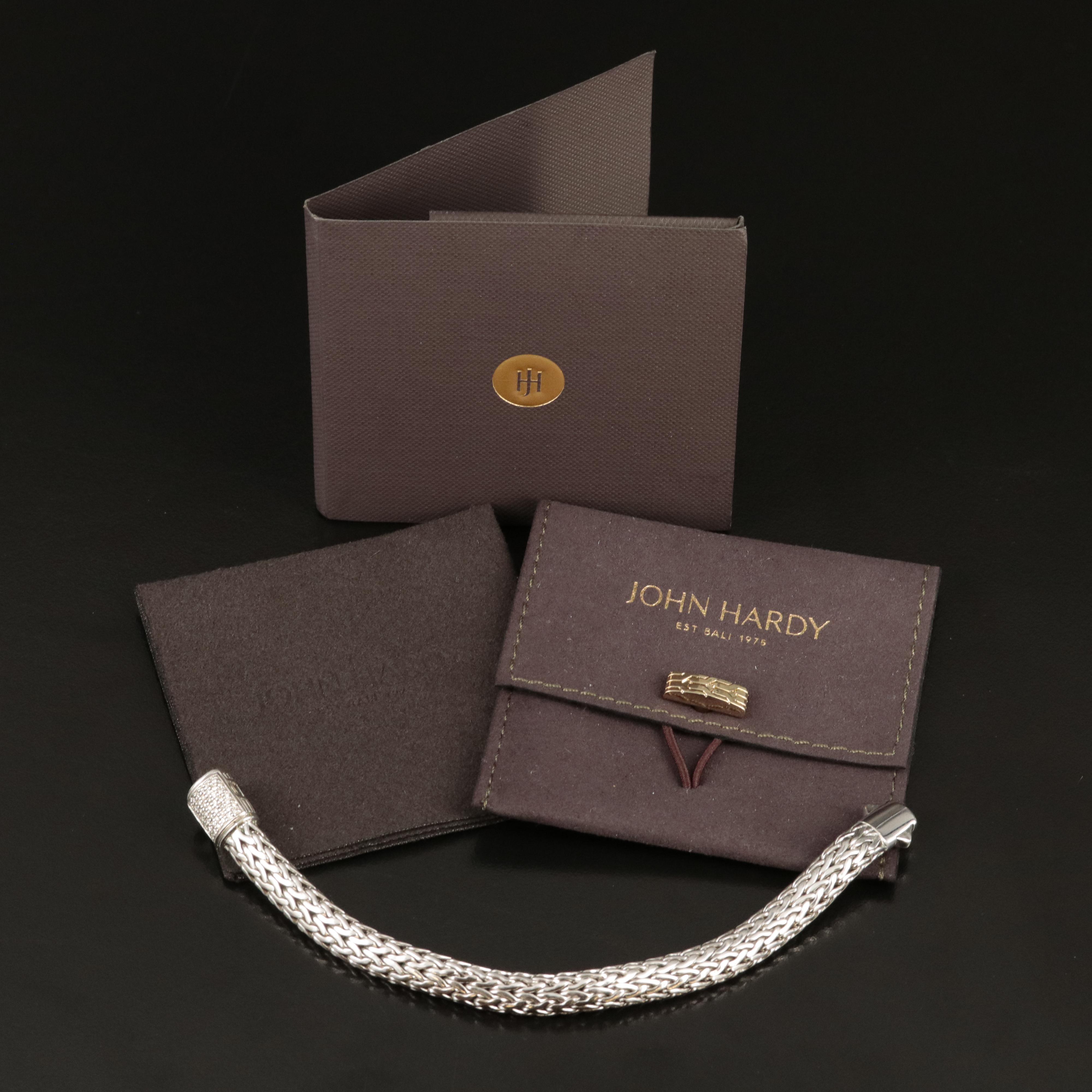 John Hardy Sterling Pavé Diamond Classic Chain Bracelet