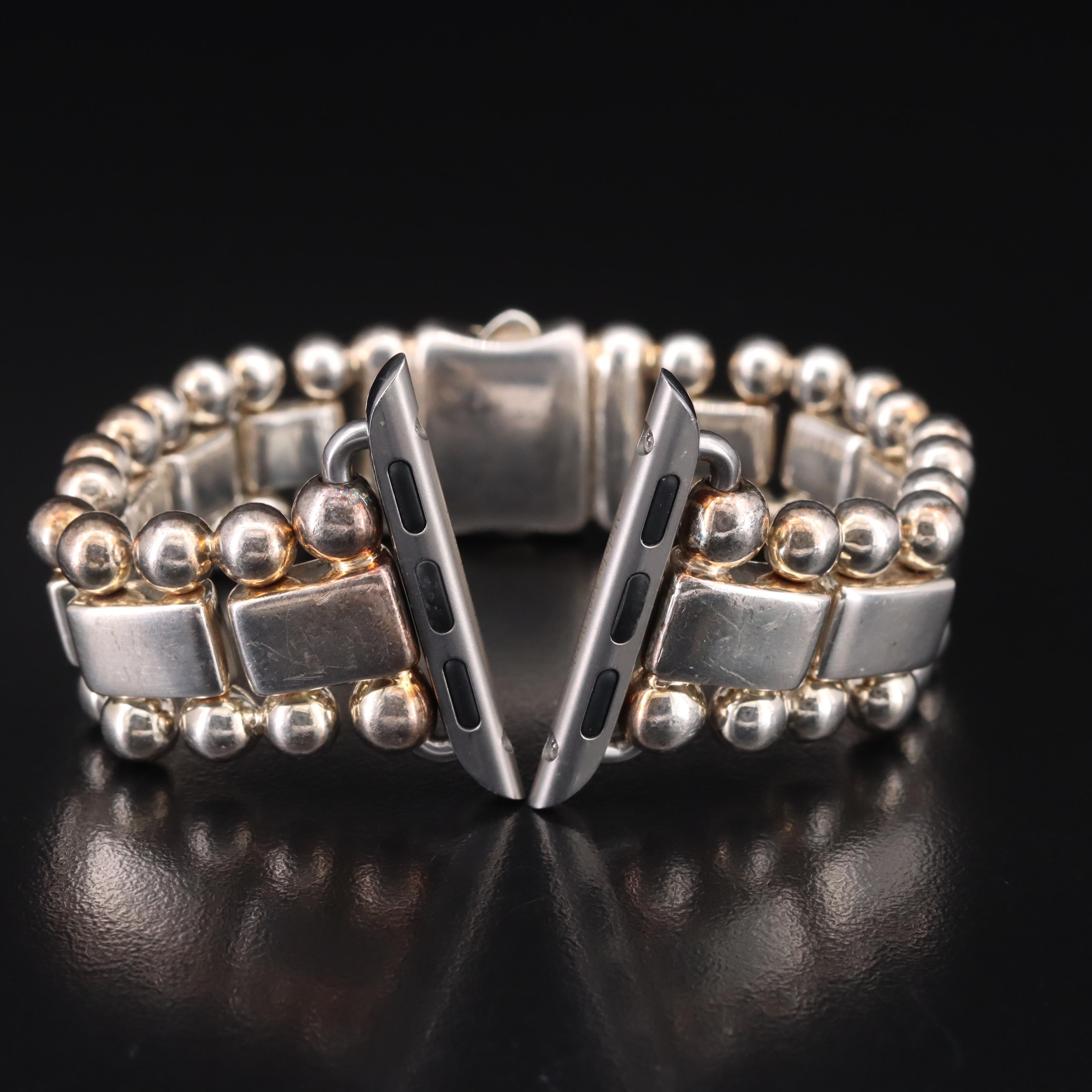 Lagos "Smart Caviar" Sterling Apple Watch Band