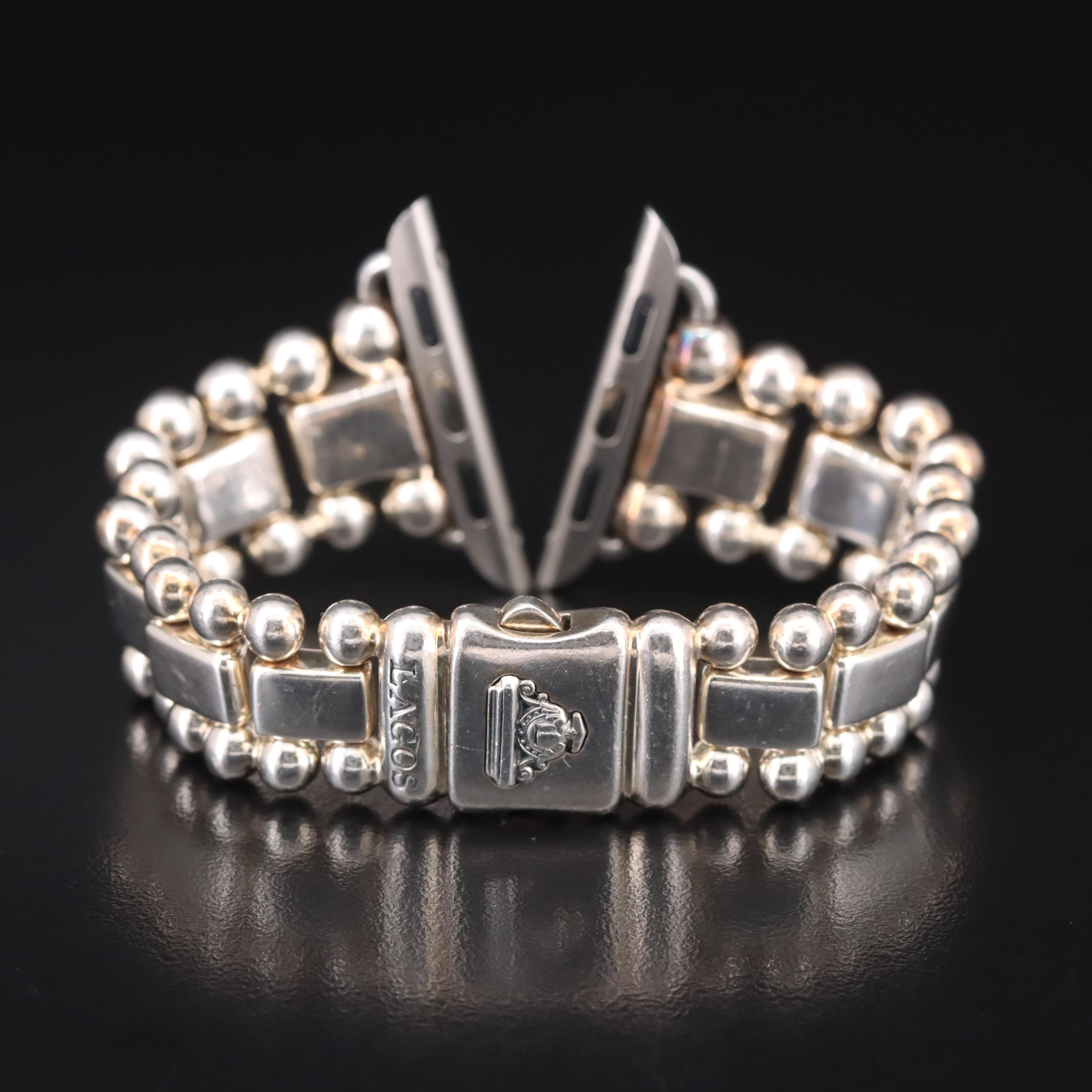 Lagos "Smart Caviar" Sterling Apple Watch Band