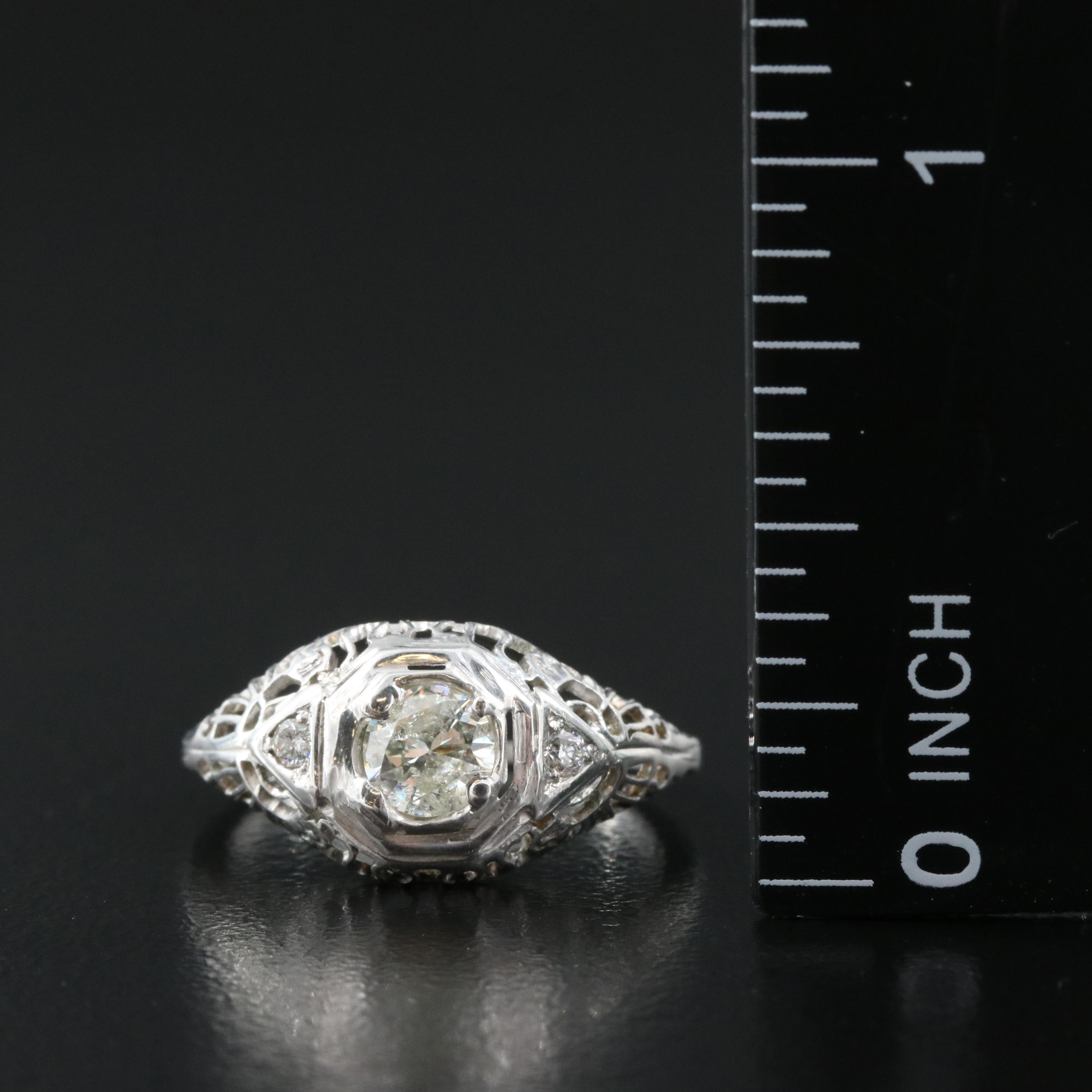 Vintage Style 18K 0.43 CTW Diamond Ring