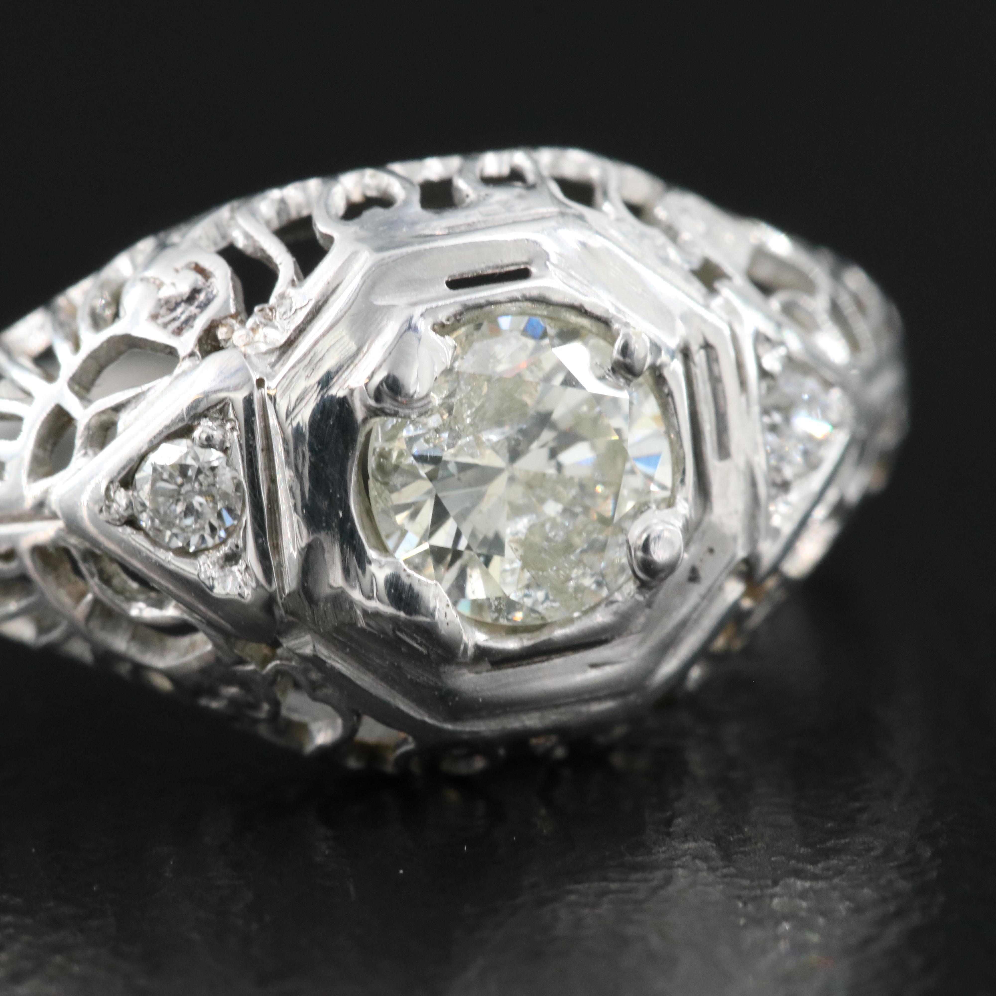 Vintage Style 18K 0.43 CTW Diamond Ring