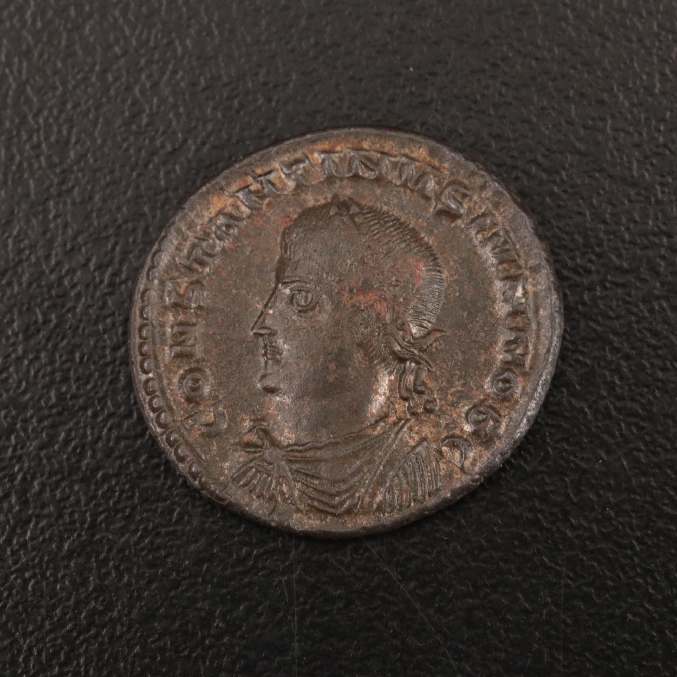 Ancient Roman Imperial Æ3 Coin of Constantine II, ca. 316 AD