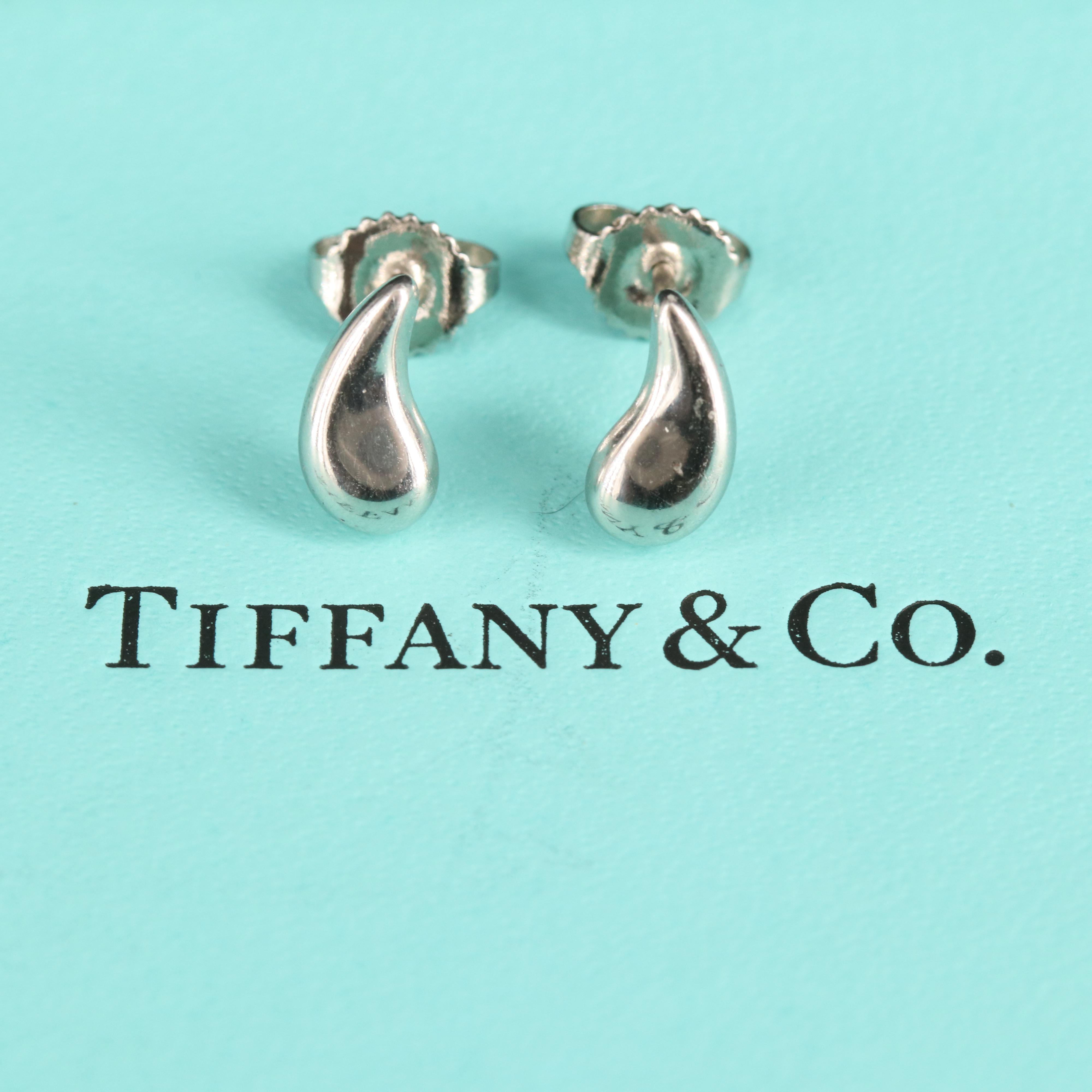Elsa Peretti for Tiffany & Co. Platinum Teardrop Earrings