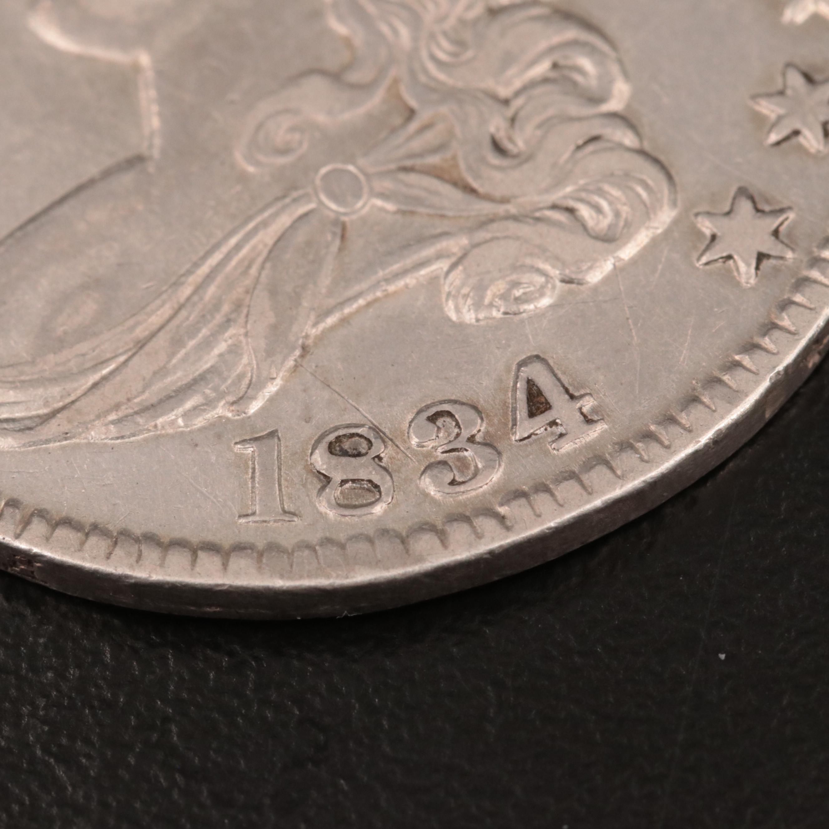 1834 Capped Bust Silver Half Dollar