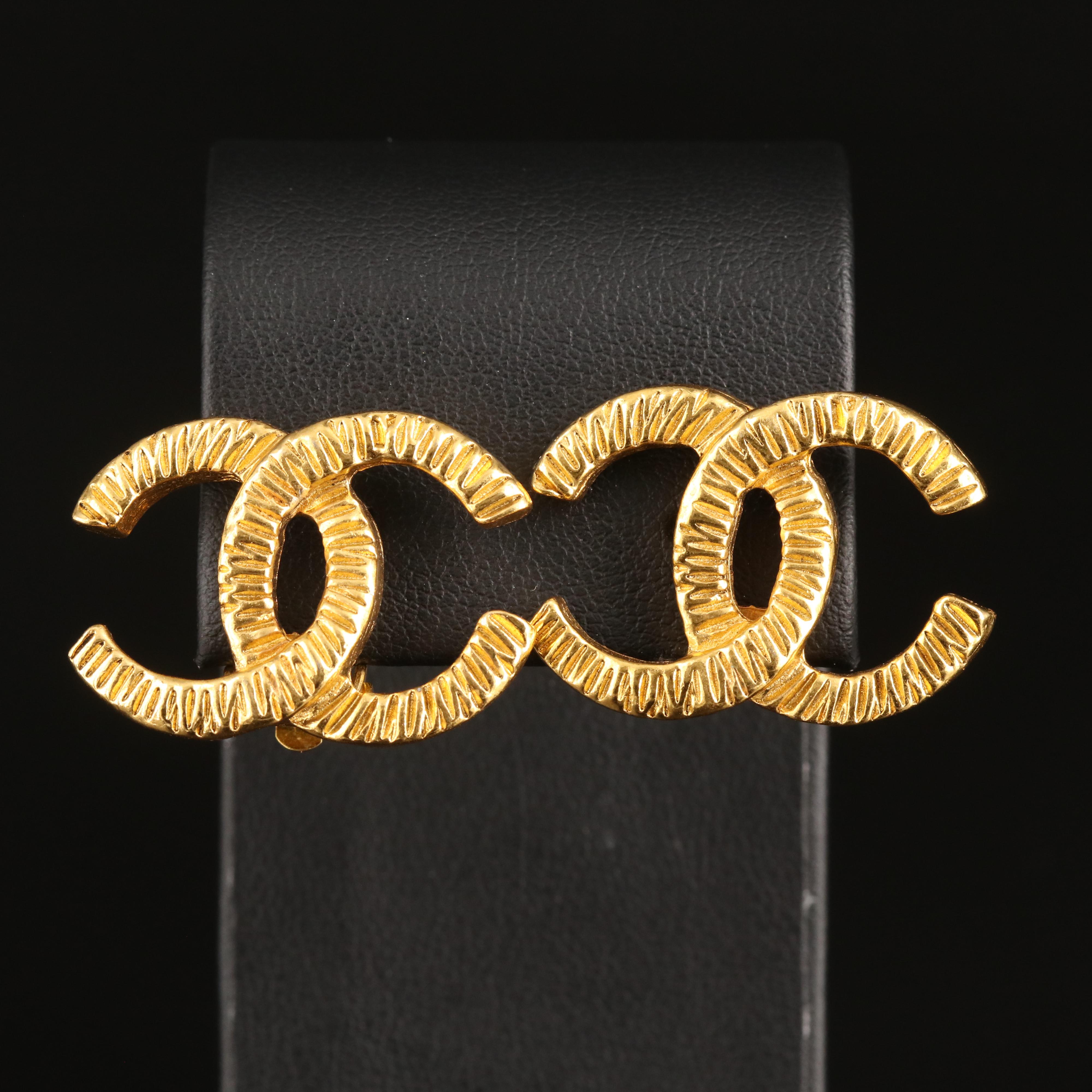 Chanel Logo Earrings